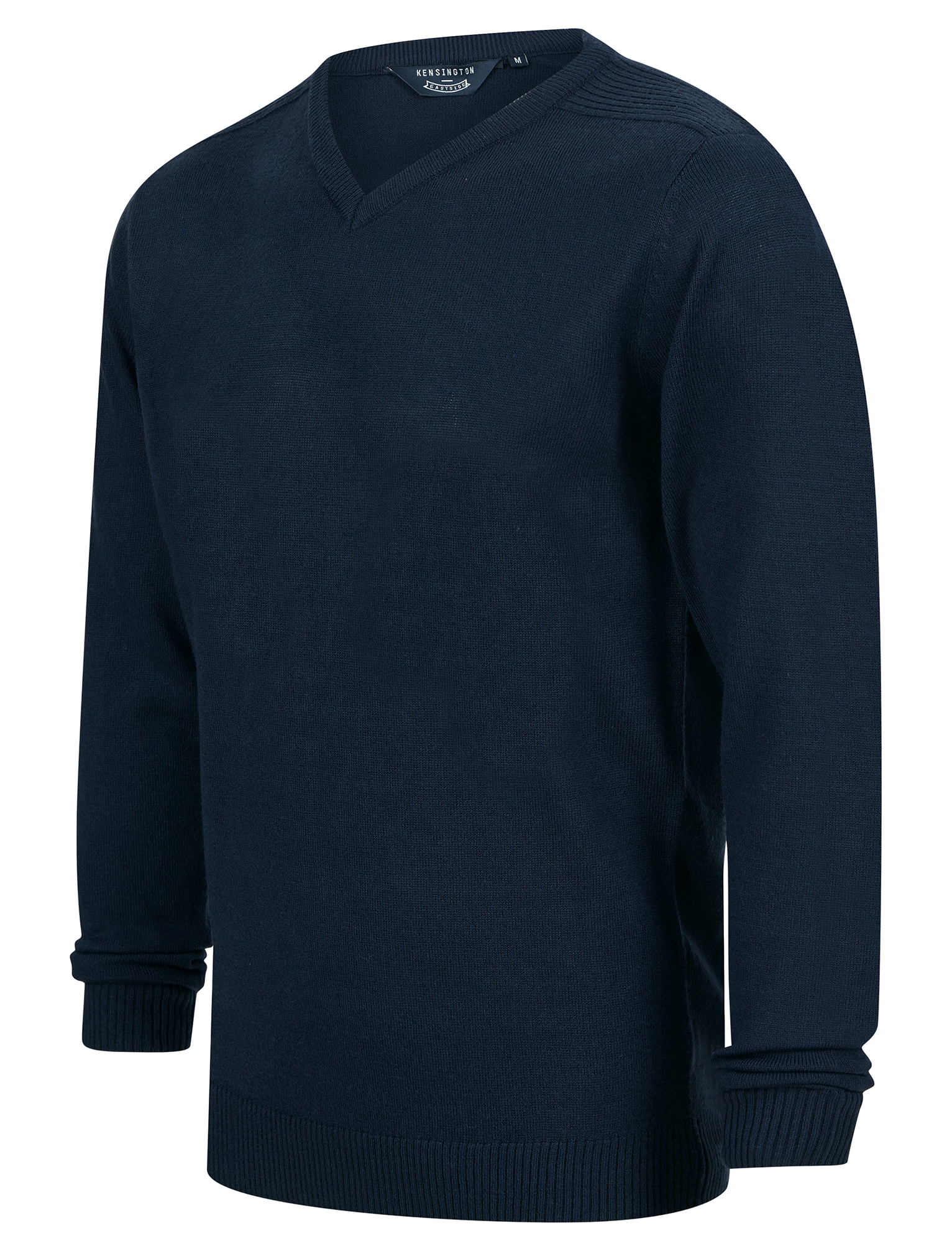 Kensington Eastside V Neck Jumper Mens Knitted Sweater Pullover Casual Top Plain