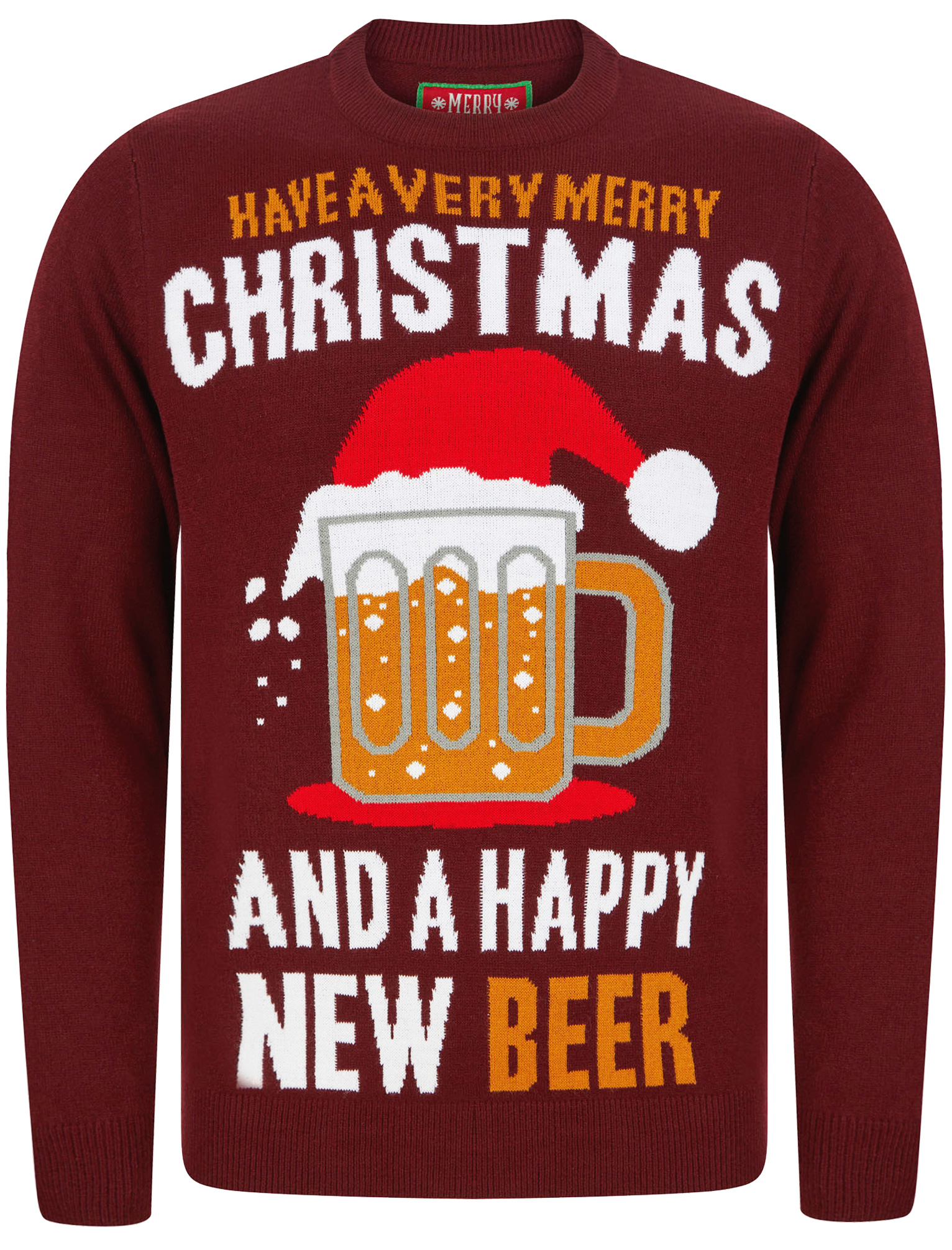 Mens Christmas Jumper Funny Novelty Xmas Pullover Sweater Knitted Santa 