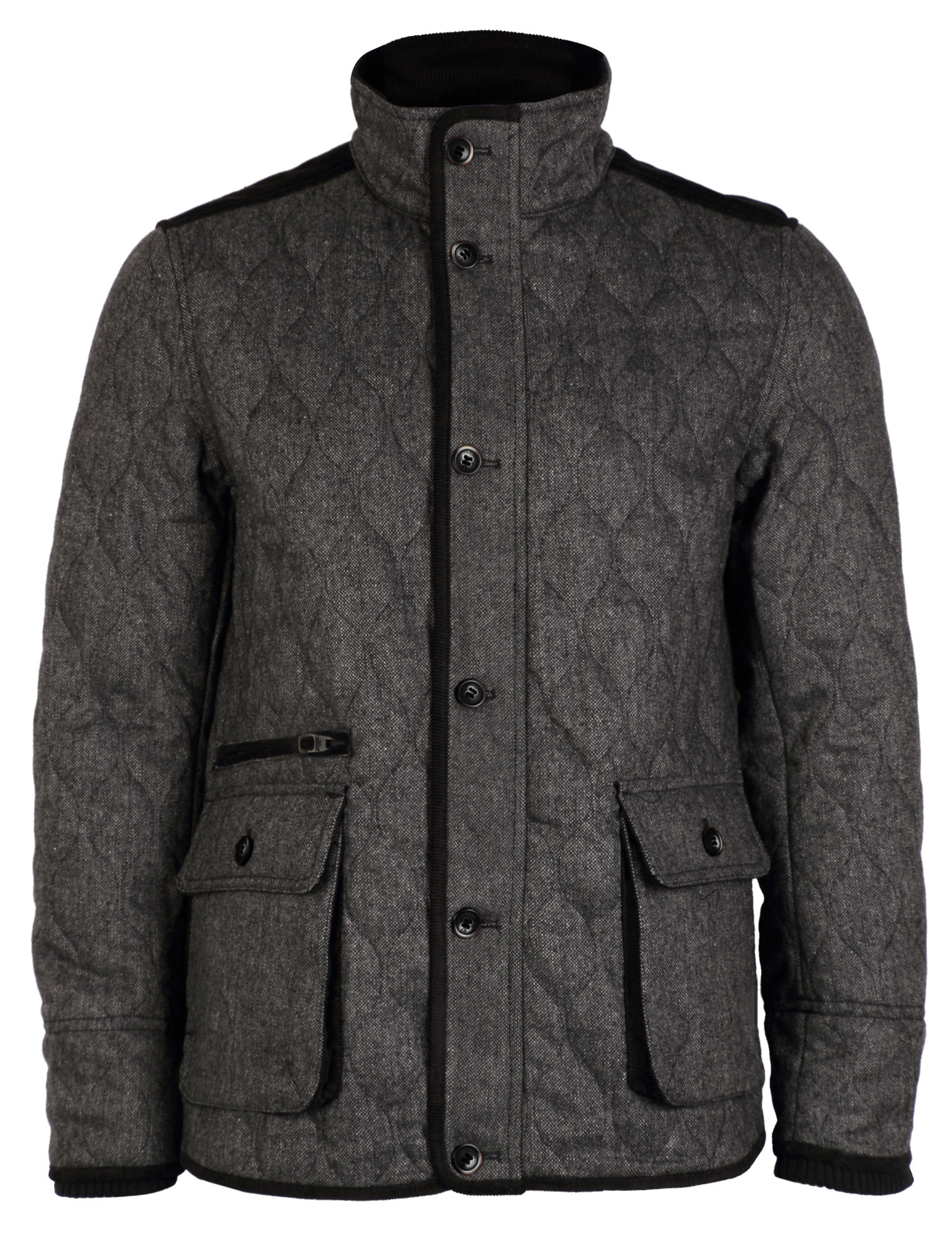 Men's Tokyo Laundry Cumberland wool blend grey quilted jacket size S ...