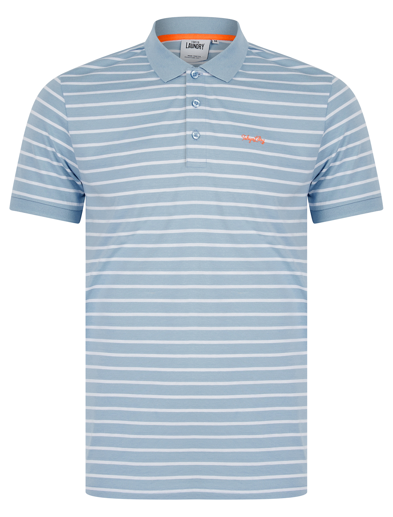 Tokyo Laundry Polo Shirt Men's Striped Jersey Cotton Summer Casual T-Shirt Top - Picture 8 of 10