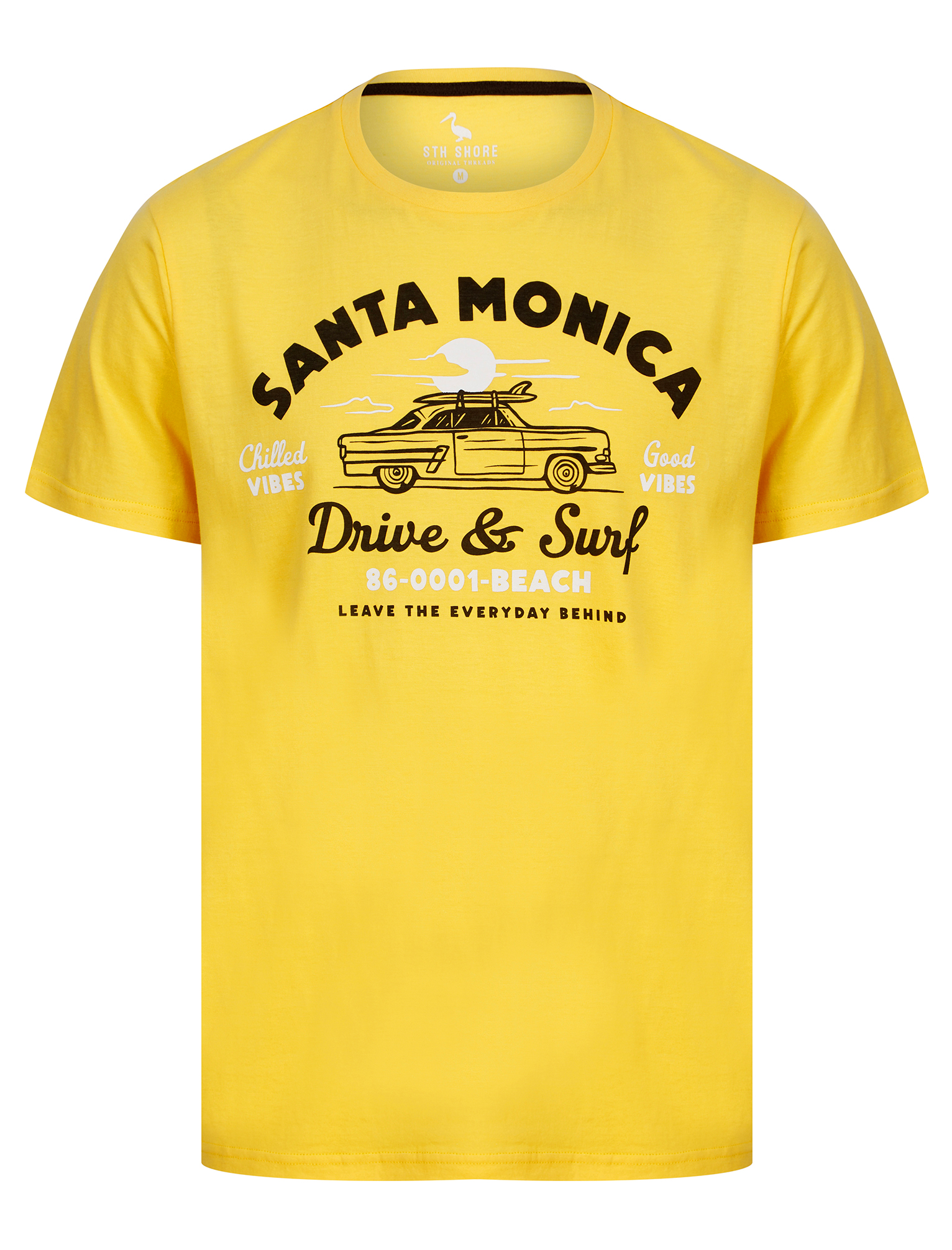 Men's Cotton T-Shirt Vintage Retro Printed Surf Beach Summer Holiday Tee Top - Picture 14 of 100