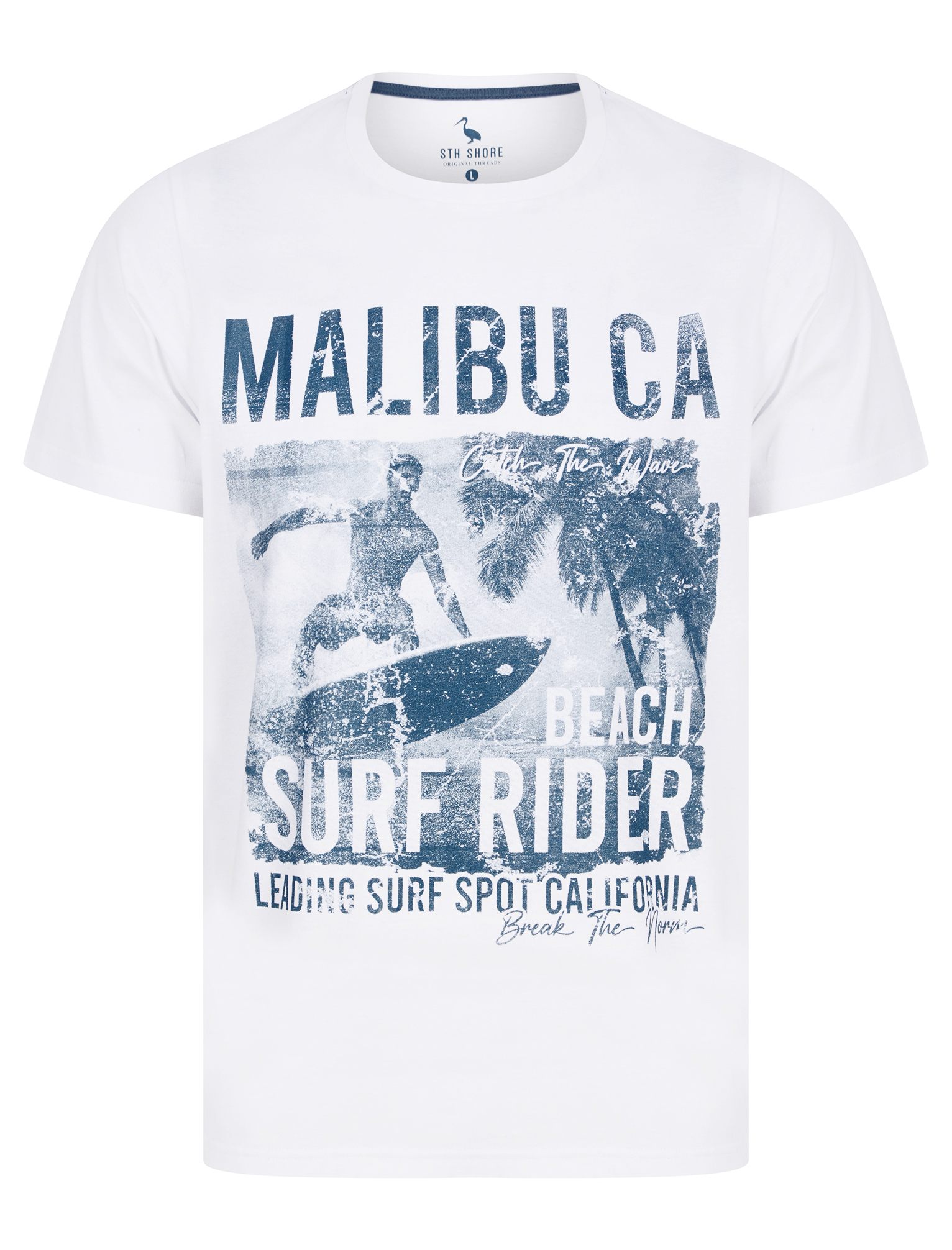Men's Cotton T-Shirt Vintage Retro Printed Surf Beach Summer Holiday Tee Top - Picture 11 of 100