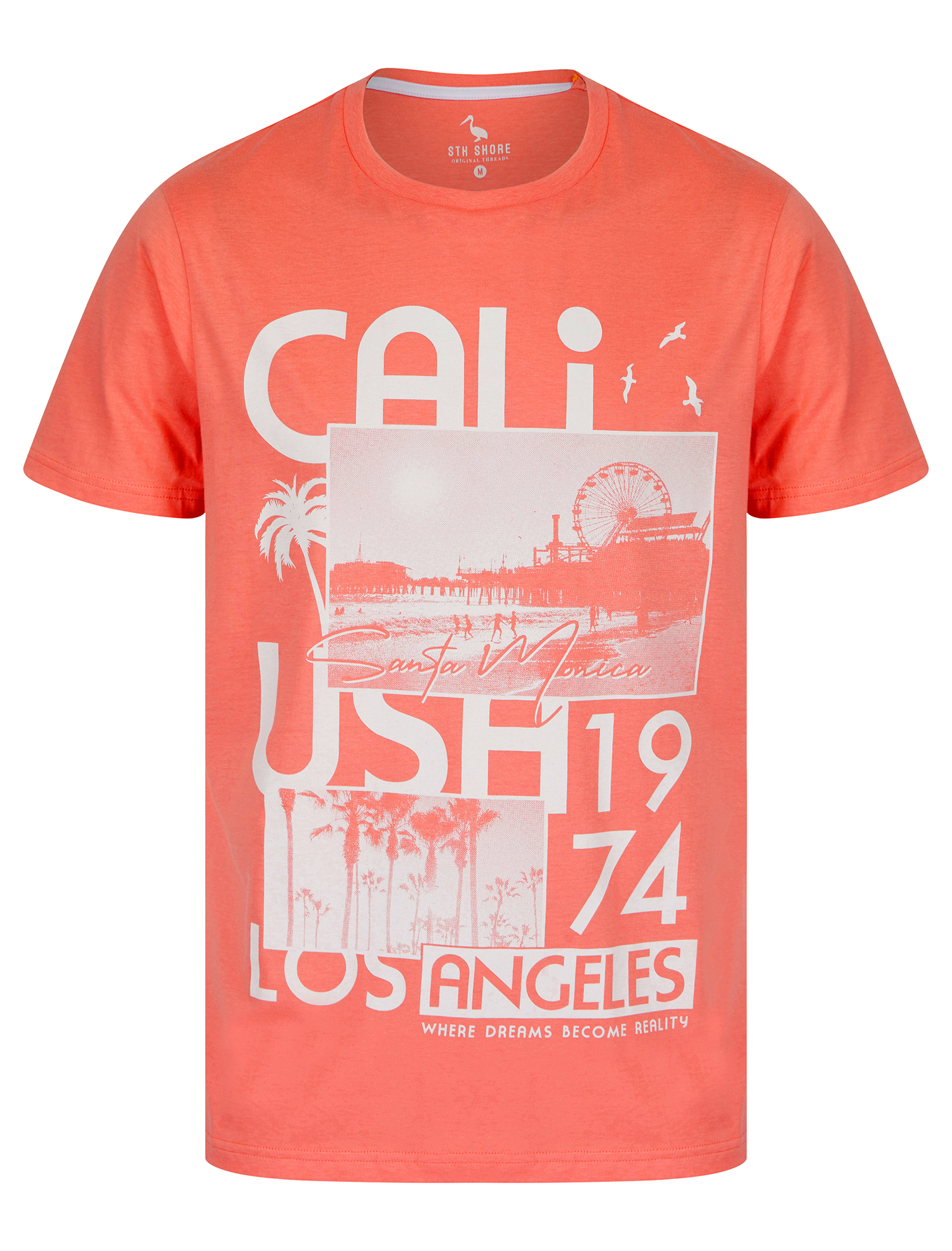 Men's Cotton T-Shirt Vintage Retro Printed Surf Beach Summer Holiday Tee Top - Picture 53 of 100