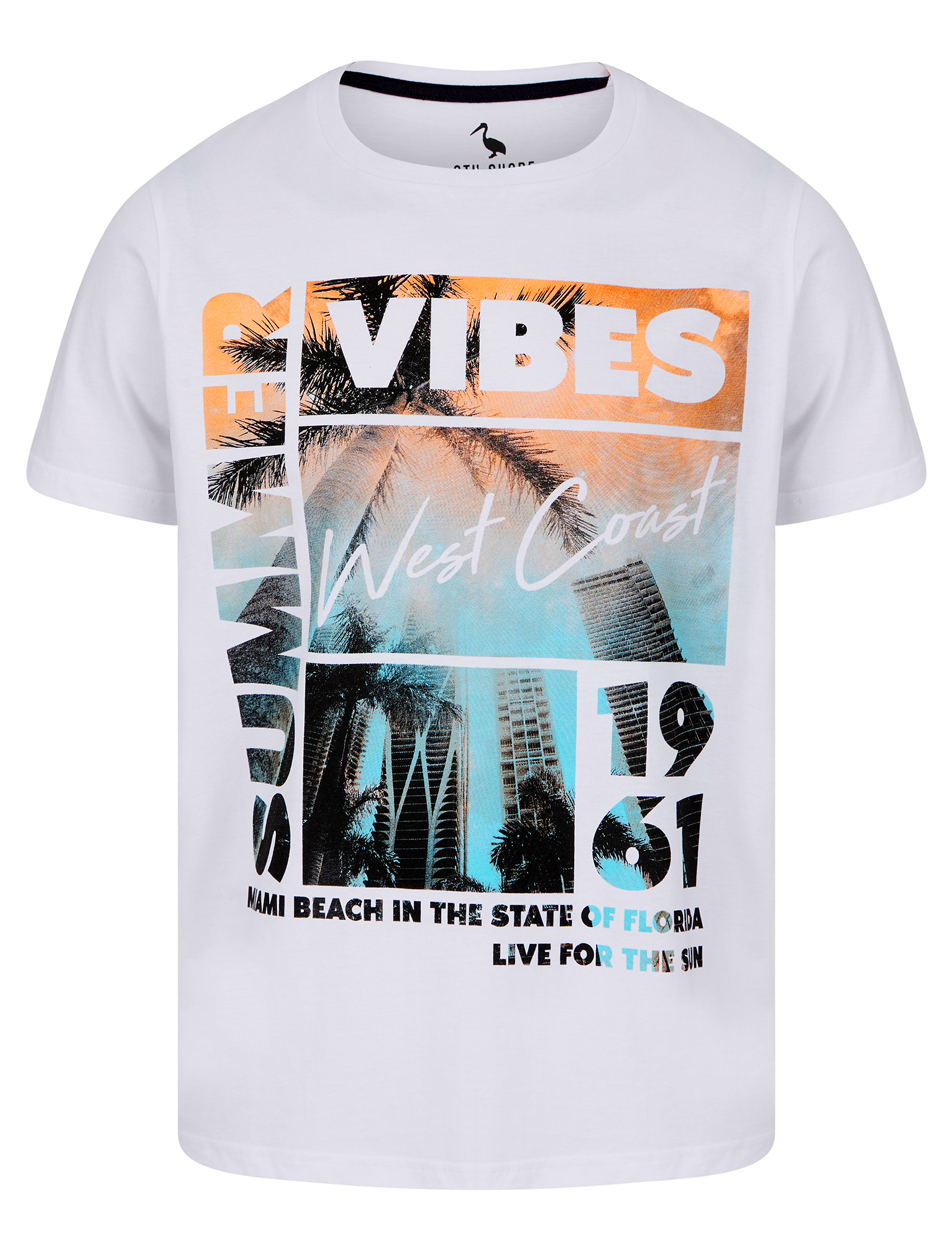 Men's Cotton T-Shirt Vintage Retro Printed Surf Beach Summer Holiday Tee Top - Picture 44 of 100