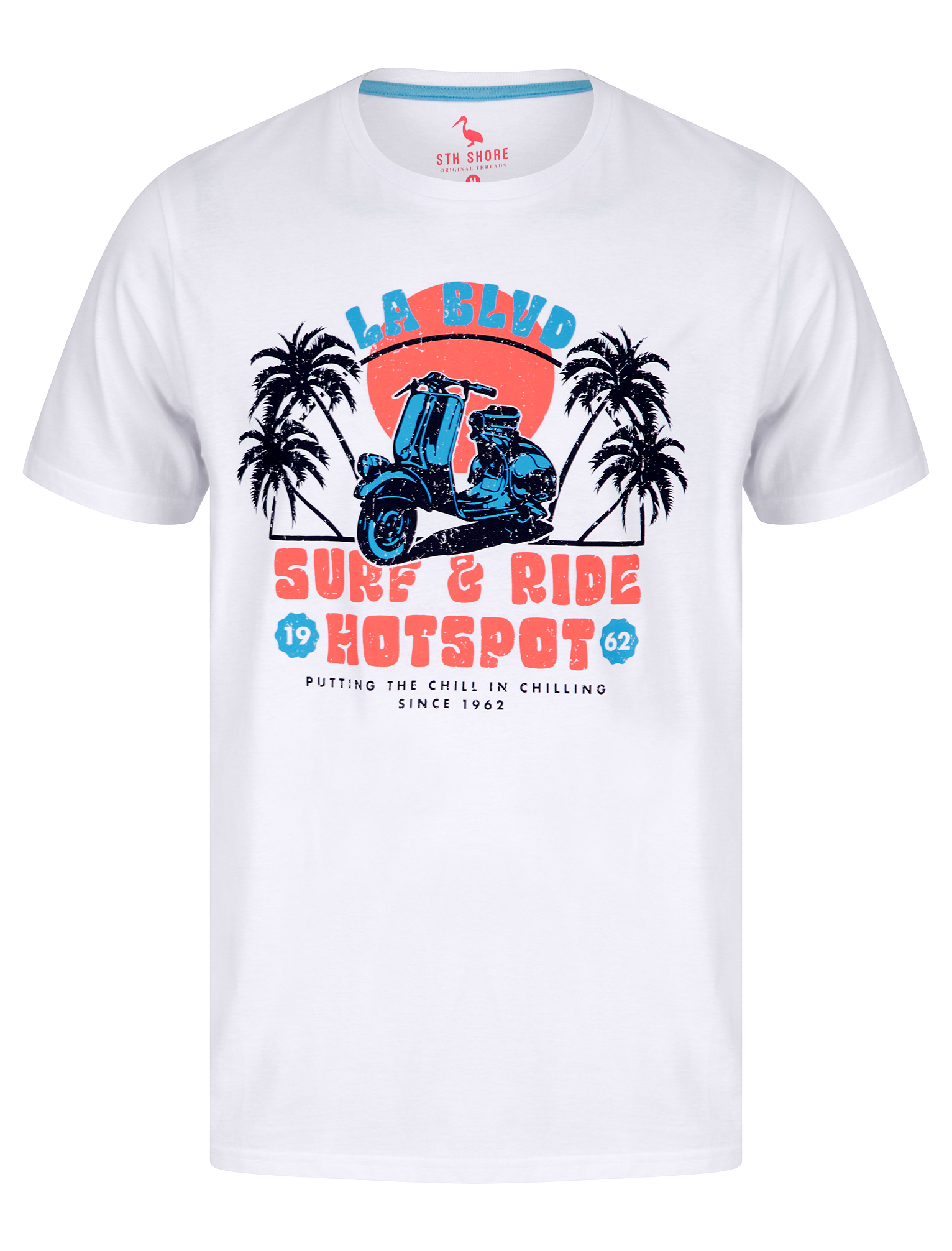 Men's Cotton T-Shirt Vintage Retro Printed Surf Beach Summer Holiday Tee Top - Picture 59 of 100
