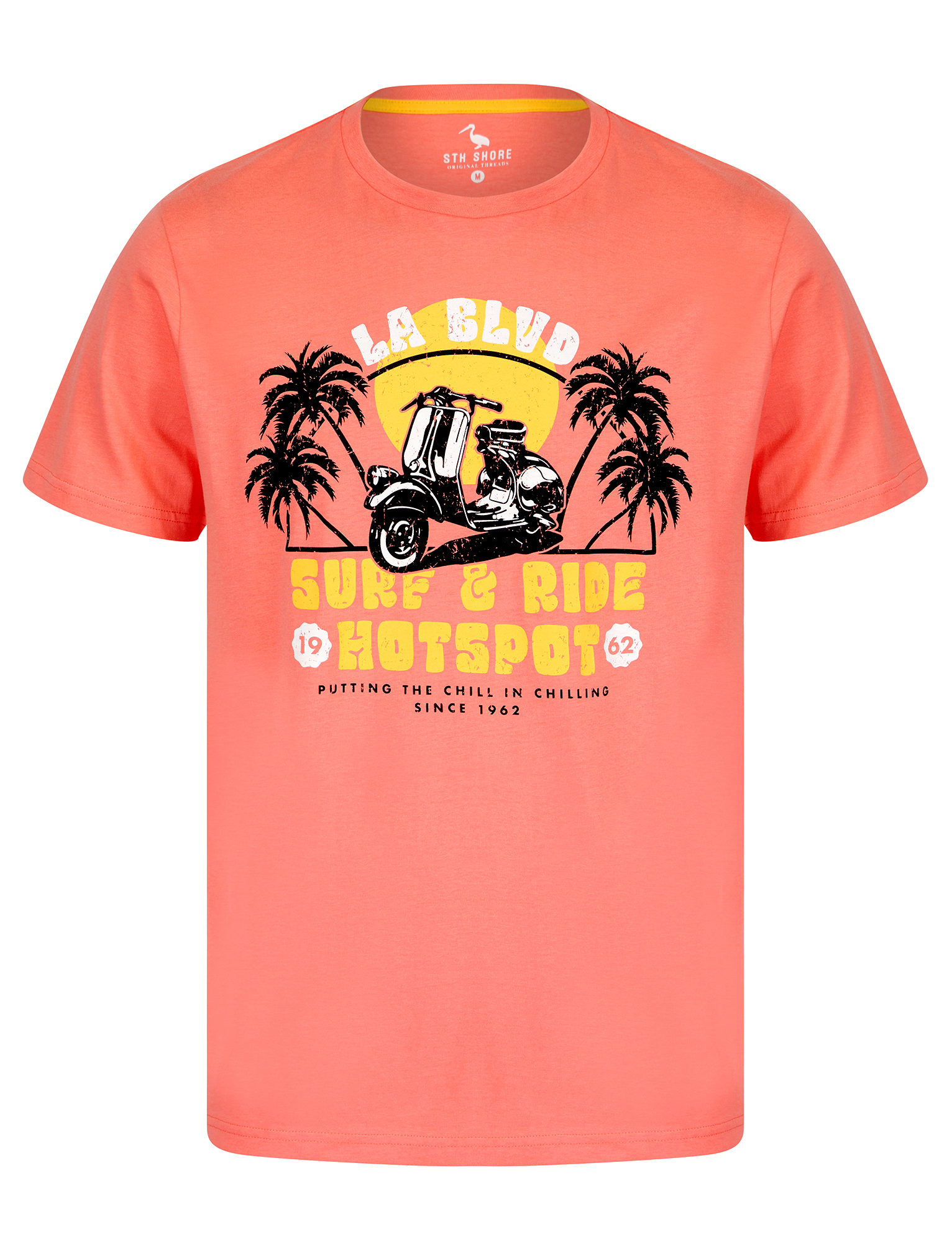 Men's Cotton T-Shirt Vintage Retro Printed Surf Beach Summer Holiday Tee Top - Picture 62 of 100