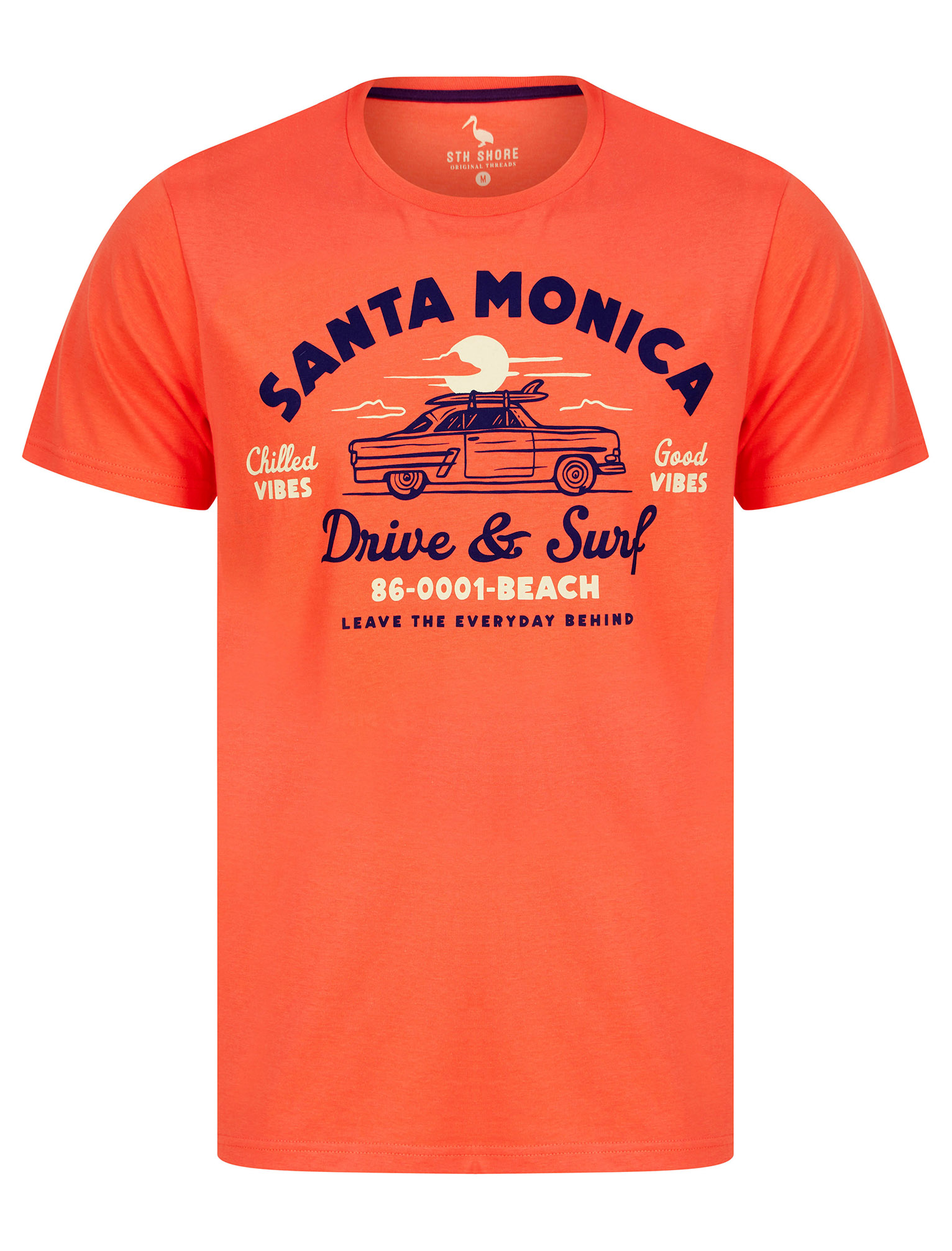 Men's Cotton T-Shirt Vintage Retro Printed Surf Beach Summer Holiday Tee Top - Picture 17 of 100