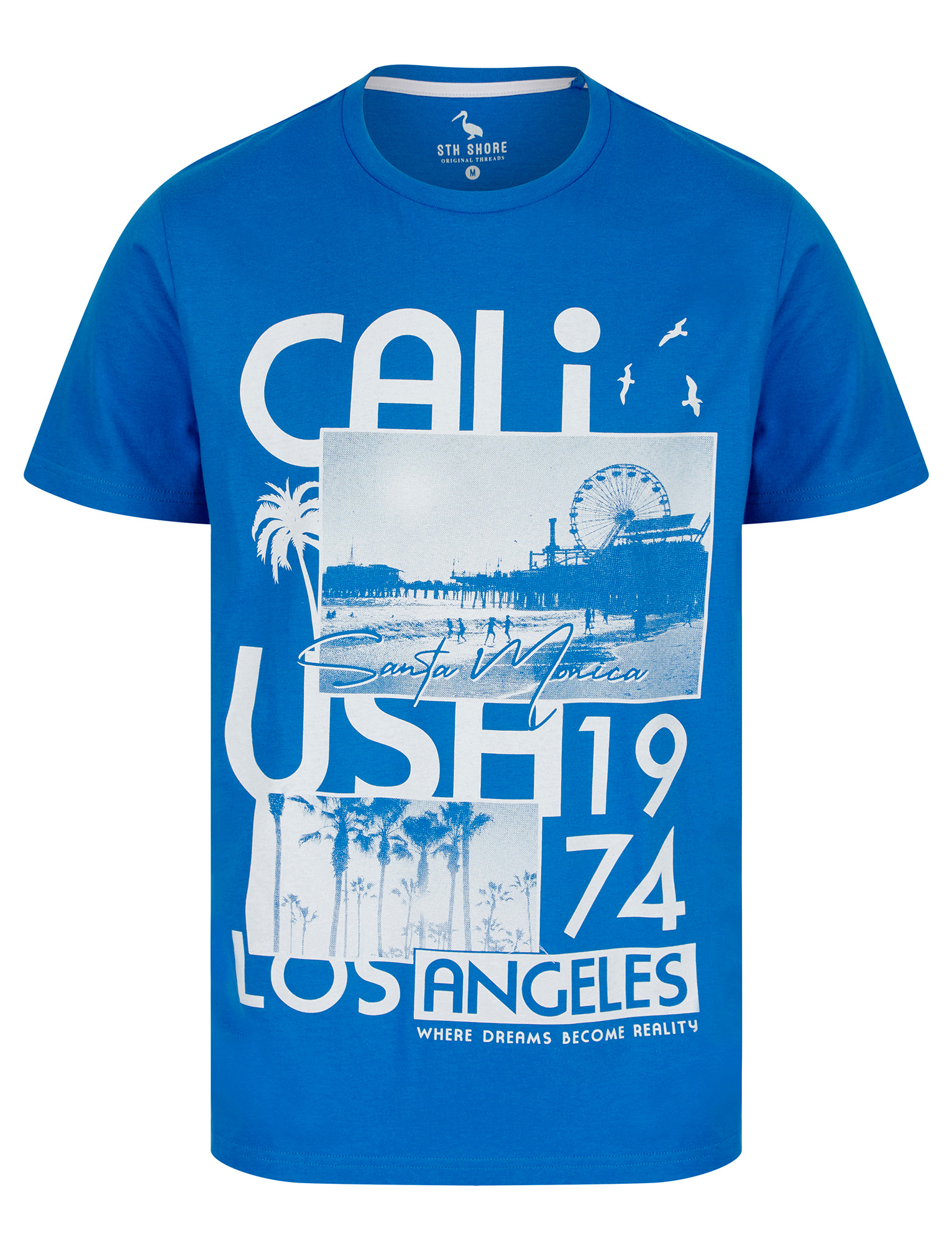 Men's Cotton T-Shirt Vintage Retro Printed Surf Beach Summer Holiday Tee Top - Picture 47 of 100