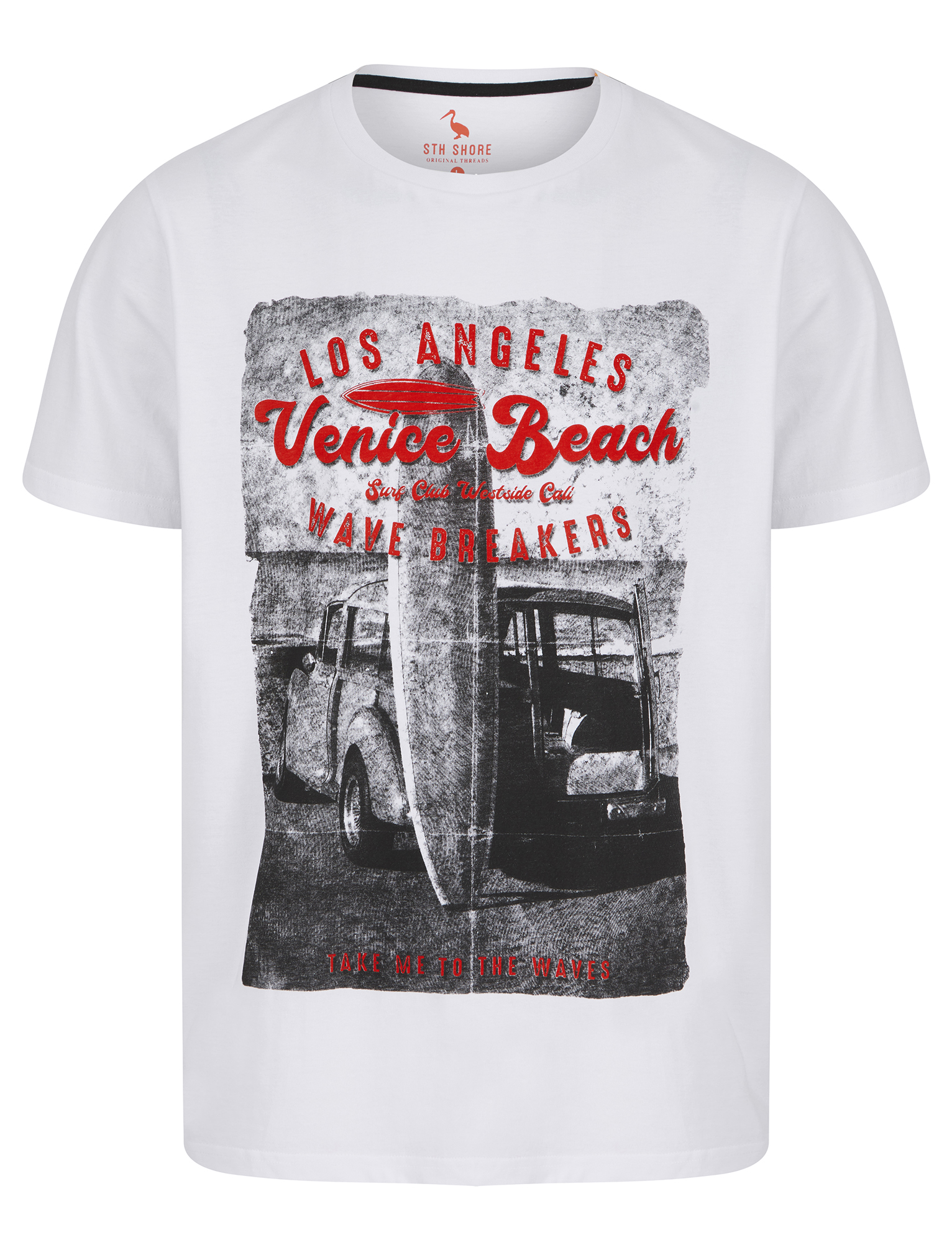 Men's Cotton T-Shirt Vintage Retro Printed Surf Beach Summer Holiday Tee Top - Picture 86 of 100