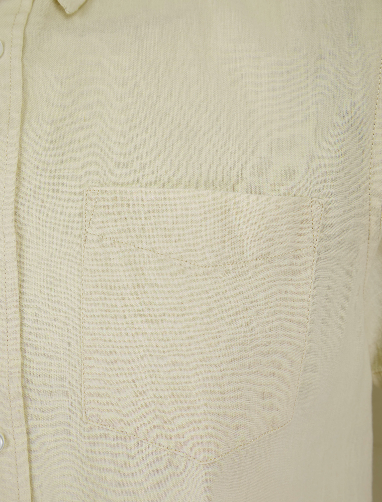 Camisa de lino informal de algodón de manga corta de algodón de Tokio con bolsillo - Imagen 19 de 22