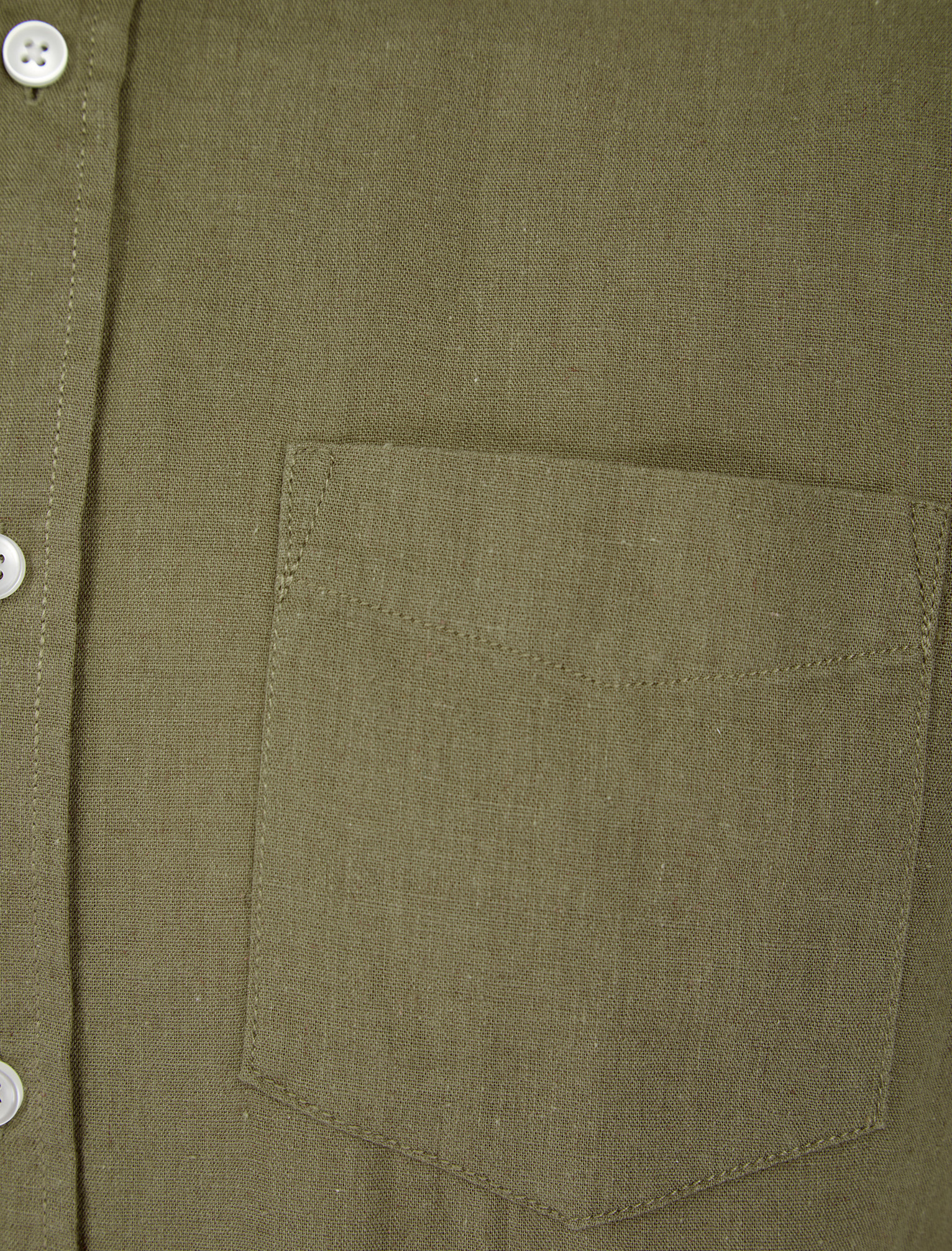 Camisa de lino informal de algodón de manga corta de algodón de Tokio con bolsillo - Imagen 7 de 22