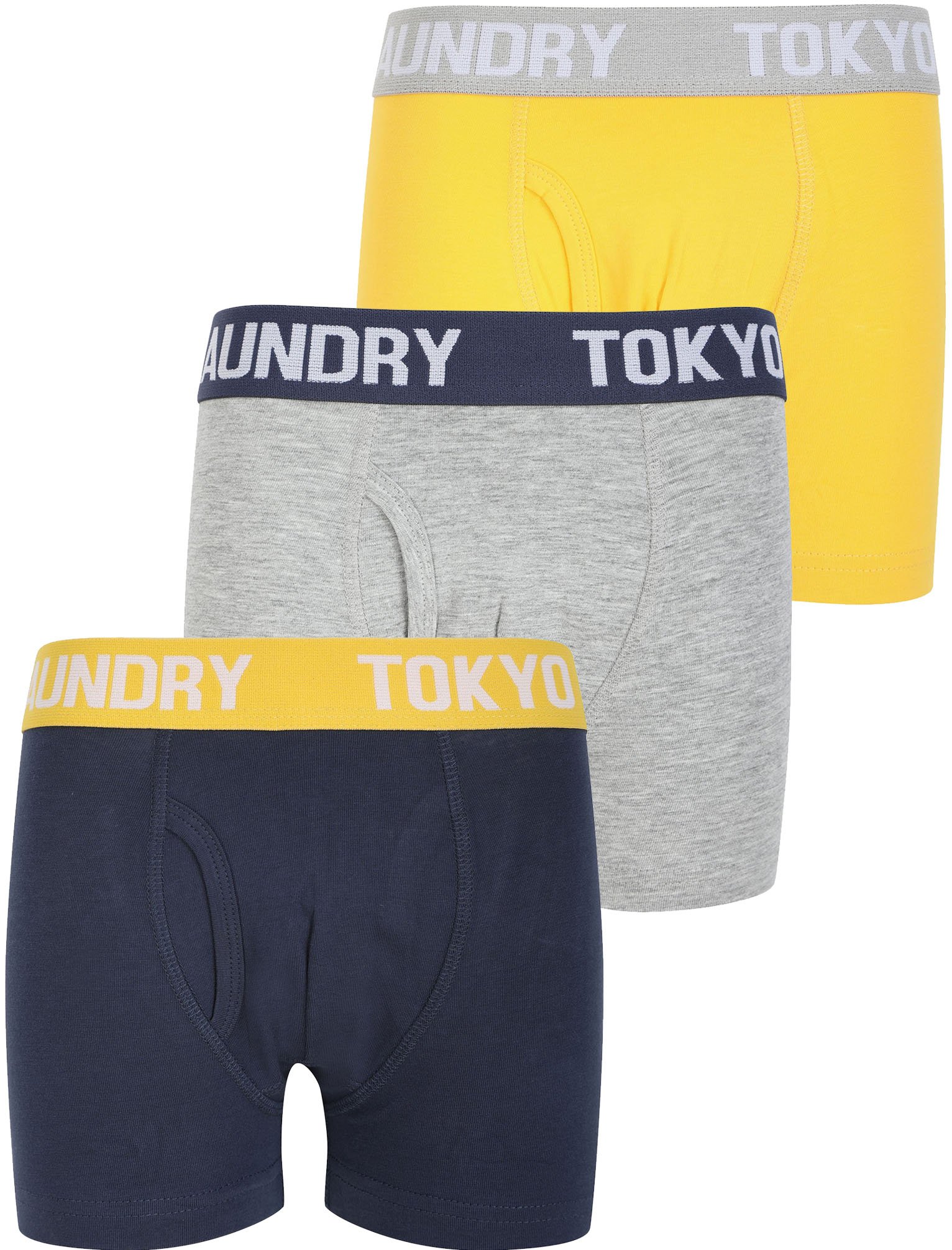 Tokyo Laundry Boys Boxer Shorts 3 Pack Boxers Trunks Stretch Underwear Plain New - Picture 9 of 22