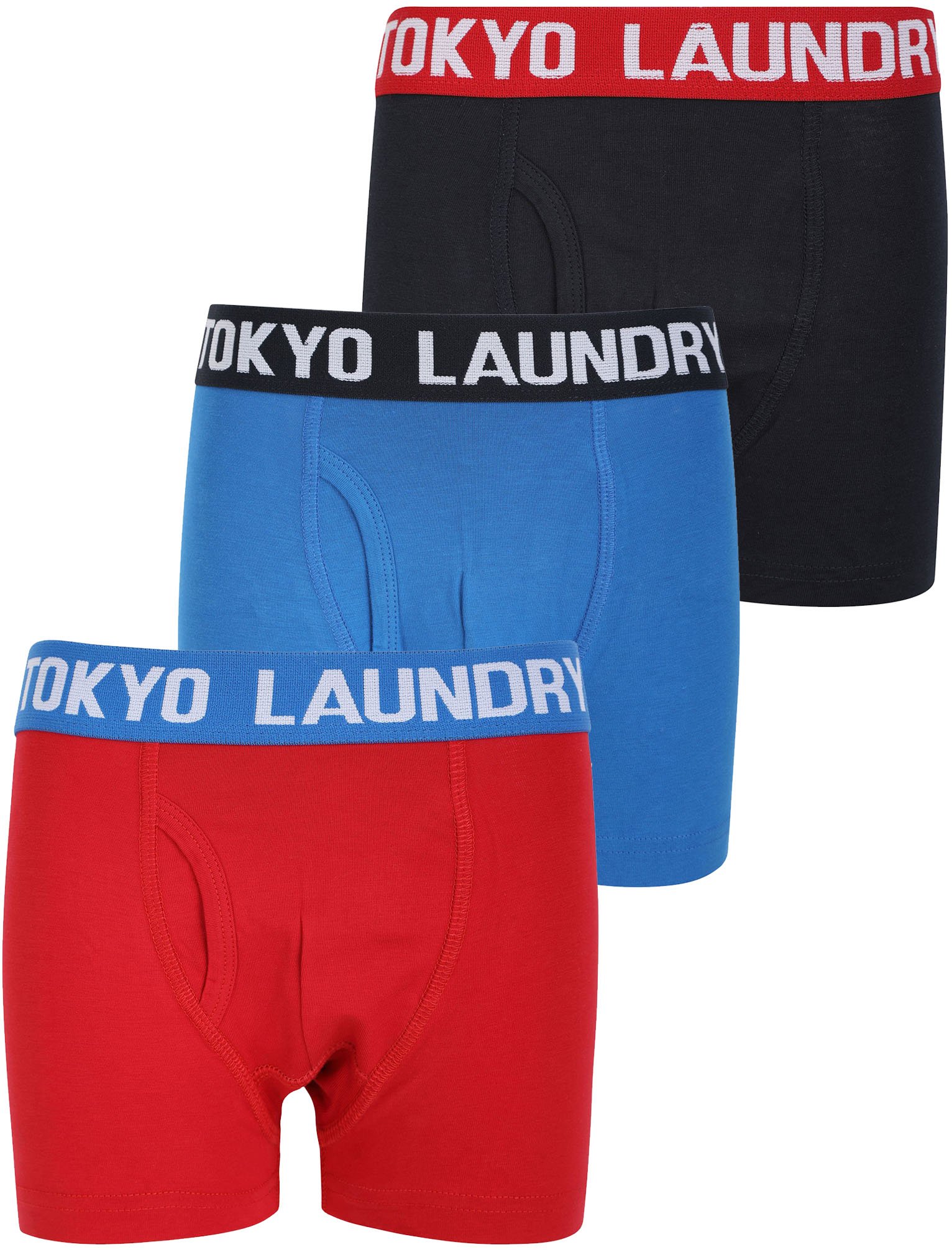 Tokyo Laundry Boys Boxer Shorts 3 Pack Boxers Trunks Stretch Underwear Plain New - Picture 16 of 22