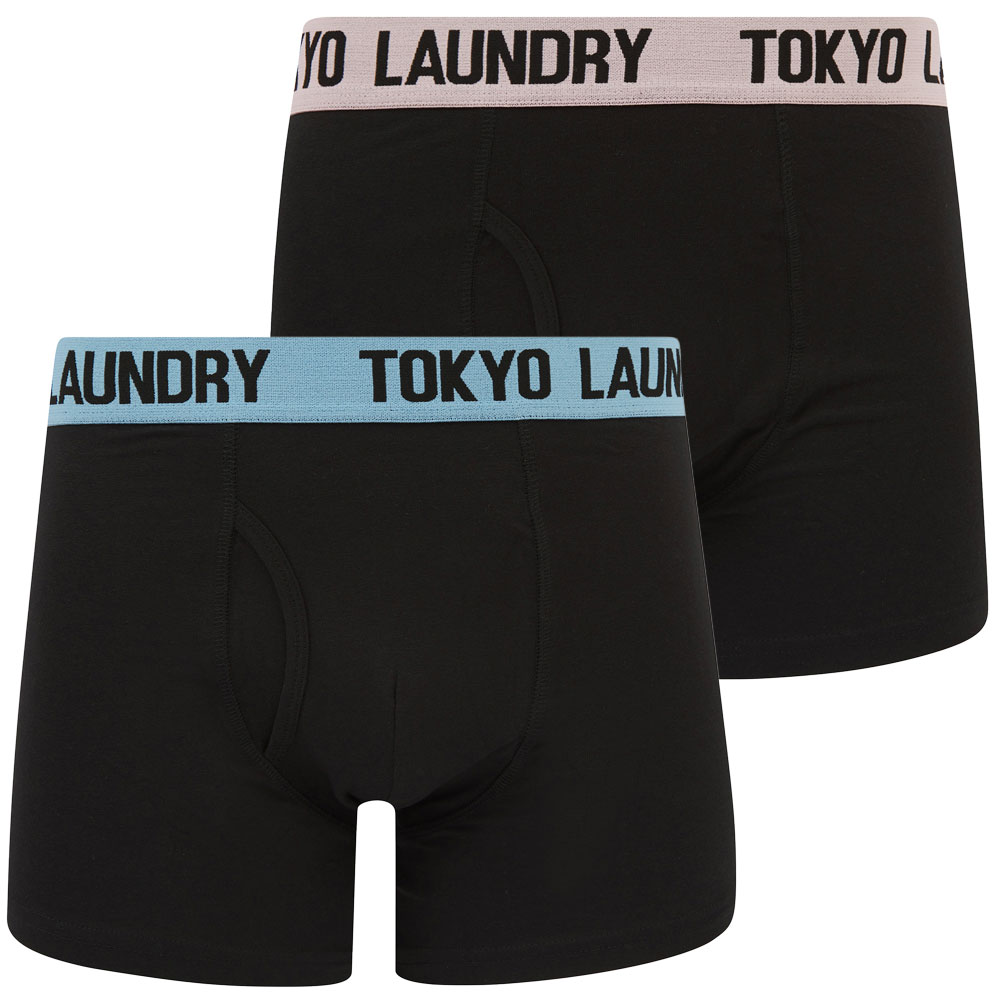 Tokyo Laundry Boxer Shorts Men's 2 Pack Stretch Cotton Boxers Black Underwear - Picture 12 of 16