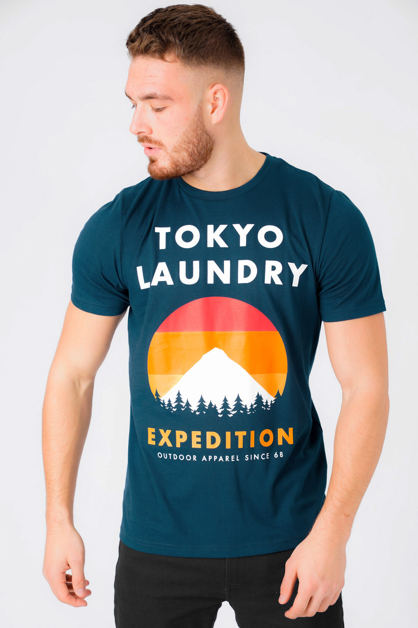 Tokyo Laundry Mens Platfield Crew Neck TShirt Vintage