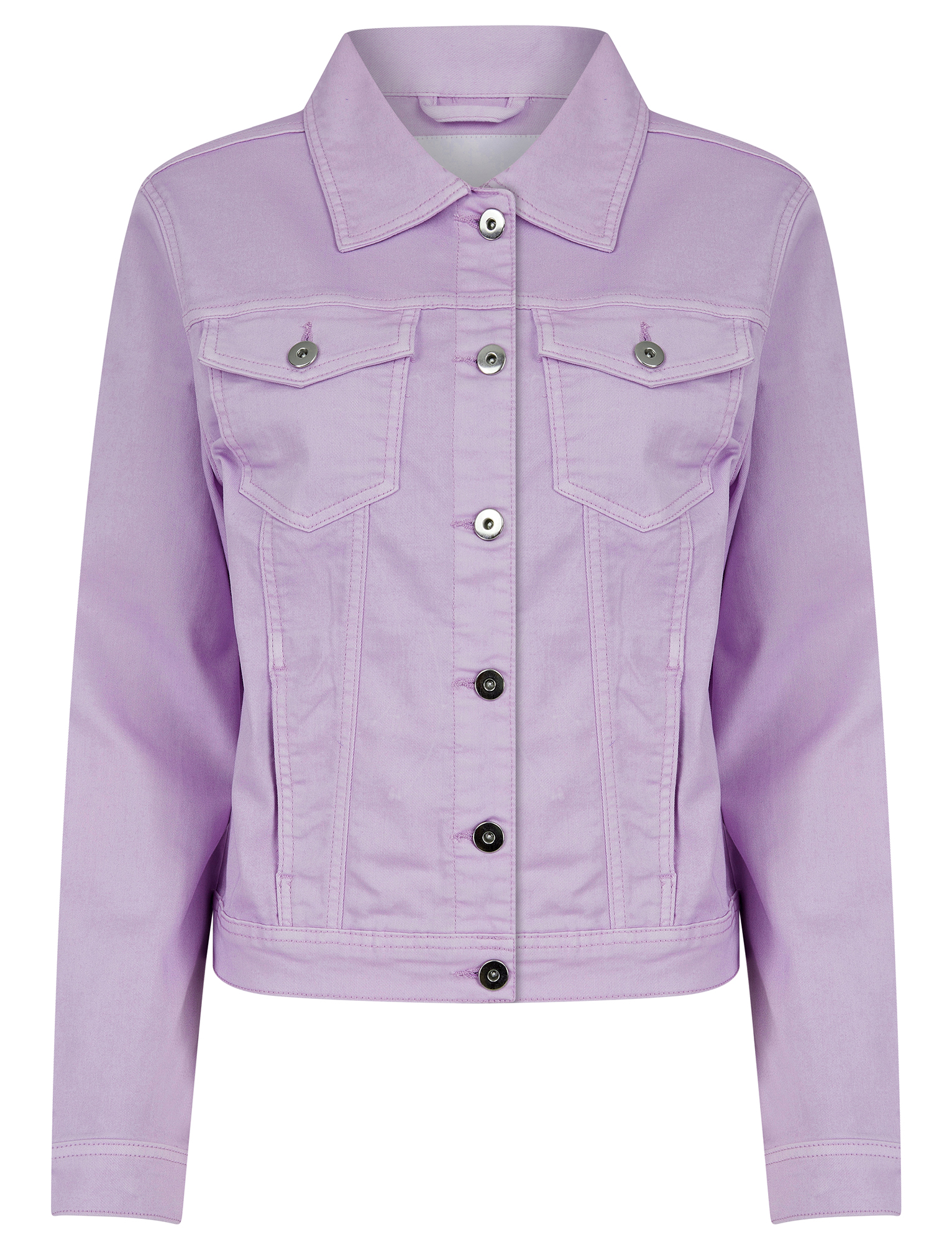 Women's Denim Jacket Lightweight Stretch Cotton Summer Bright Colour Pastel Coat