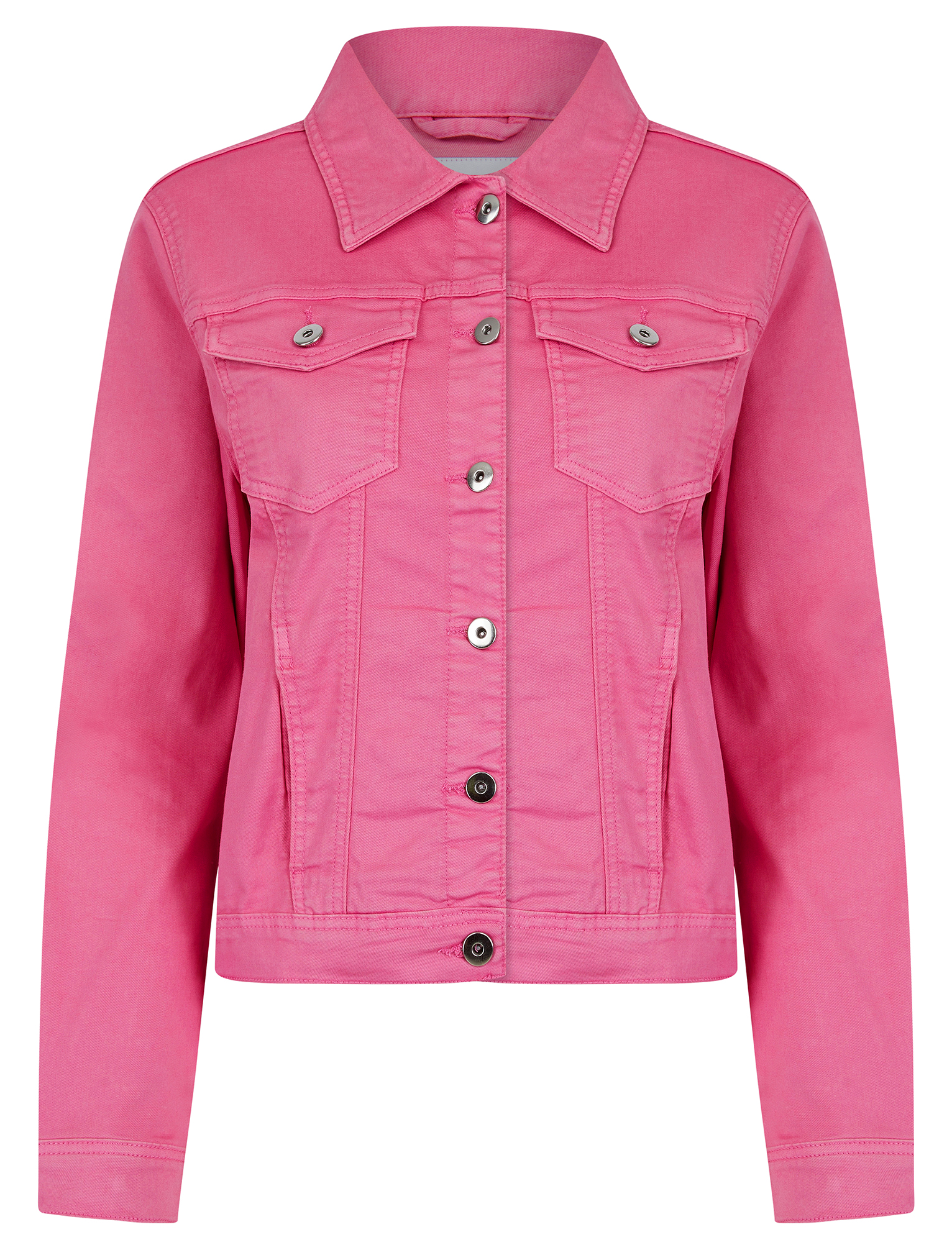 Women's Denim Jacket Lightweight Stretch Cotton Summer Bright Colour Pastel Coat