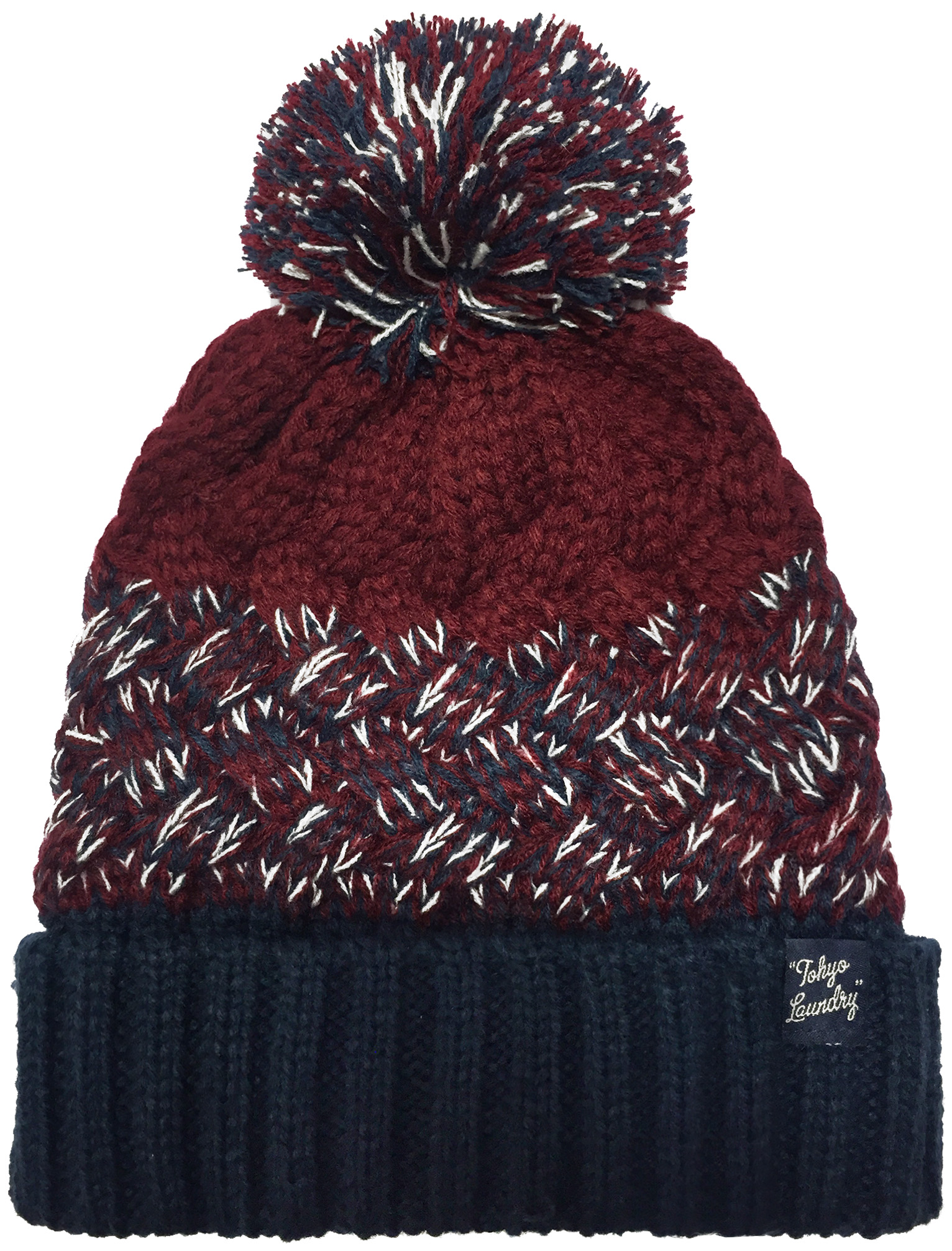 mens brown bobble hat