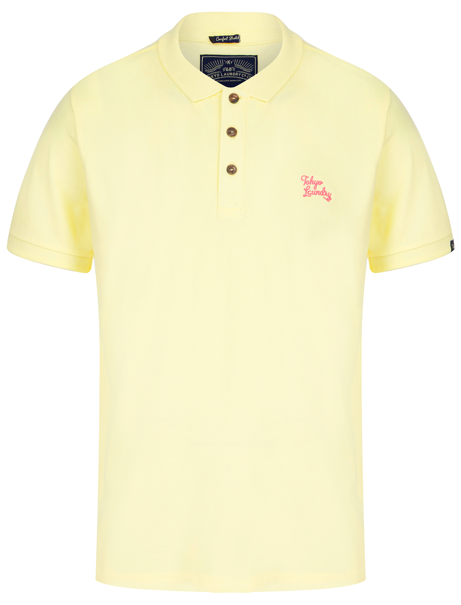 T-shirt Homme Tokyo Laundry 'Leon' - Coupe Droite, Jersey Coton Mélangé, Col Rond - Logo Brodé