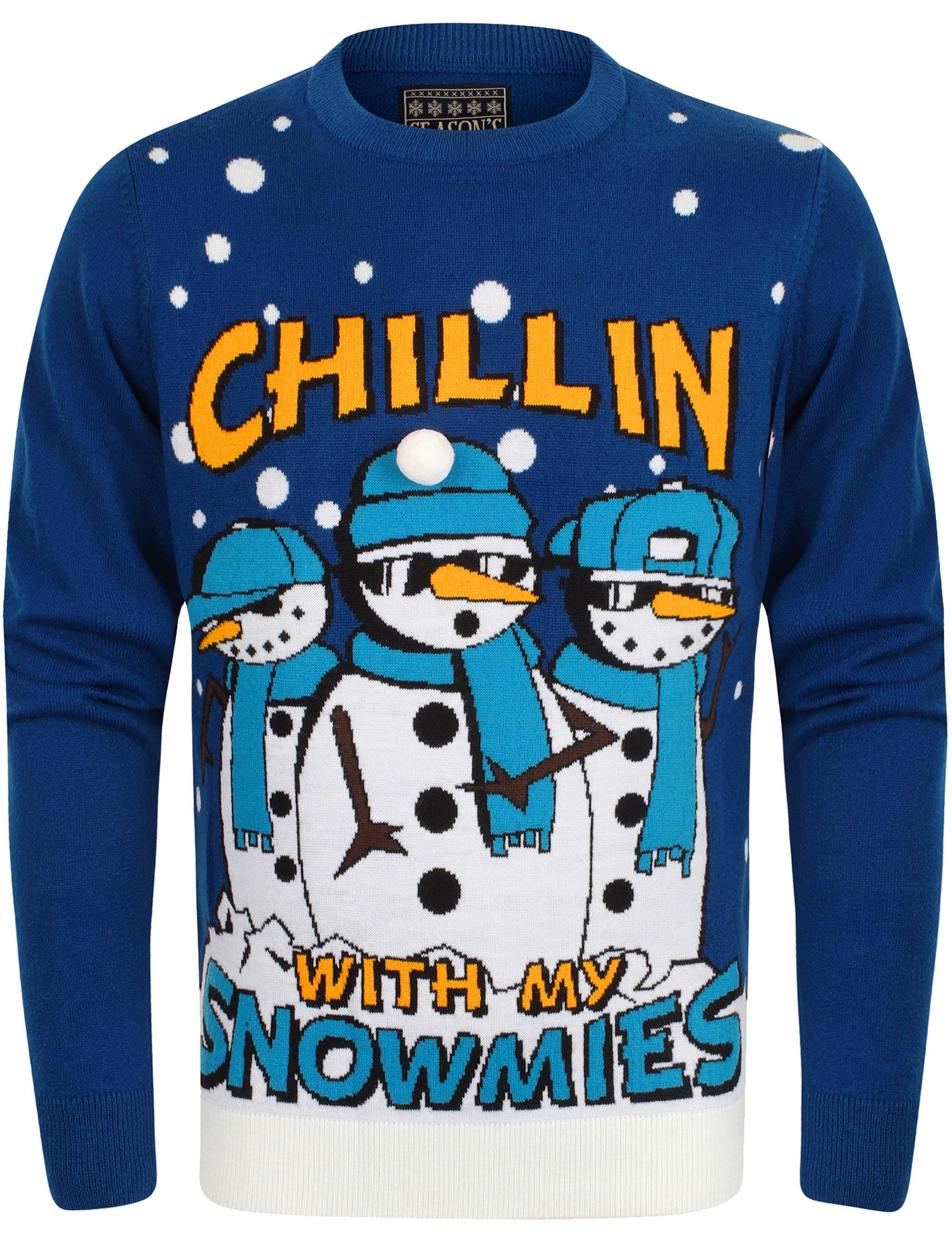 Season S Greetings Men S Snowmies Funny Novelty Christmas Xmas Jumper Sweater Ebay