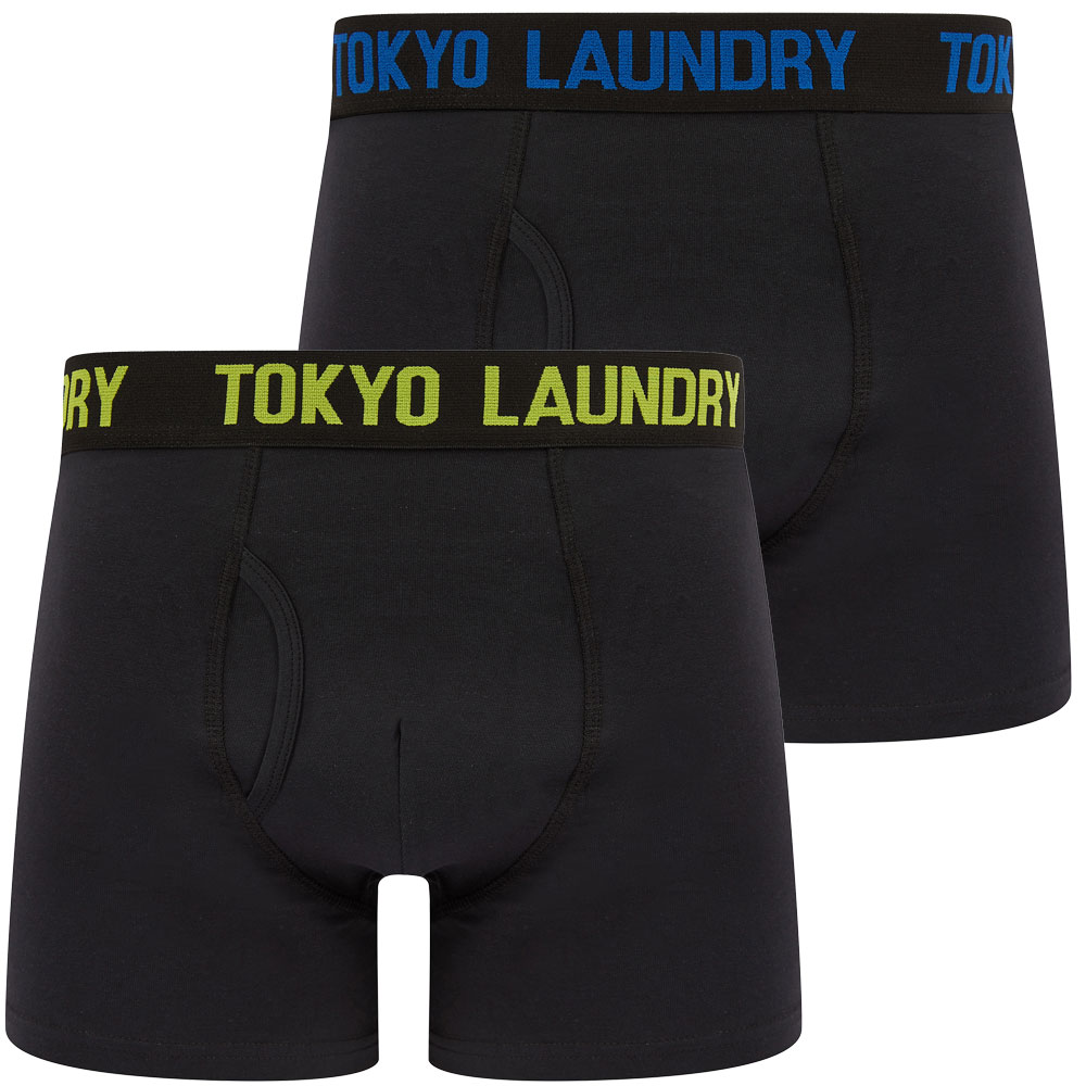 Tokyo Laundry Boxer Shorts Men's Boxers Trunks Underwear Black Stretch Cotton - Picture 7 of 16