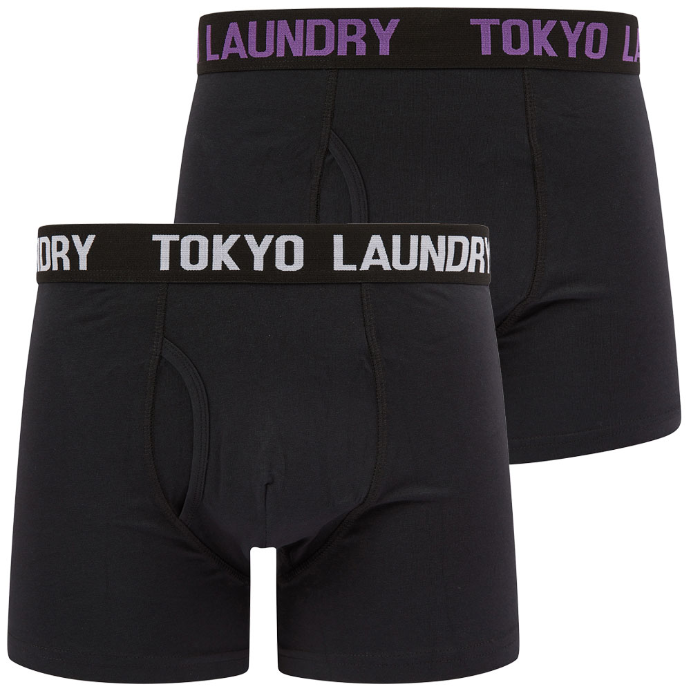 Tokyo Laundry Boxer Shorts Men's Boxers Trunks Underwear Black Stretch Cotton - Picture 12 of 16