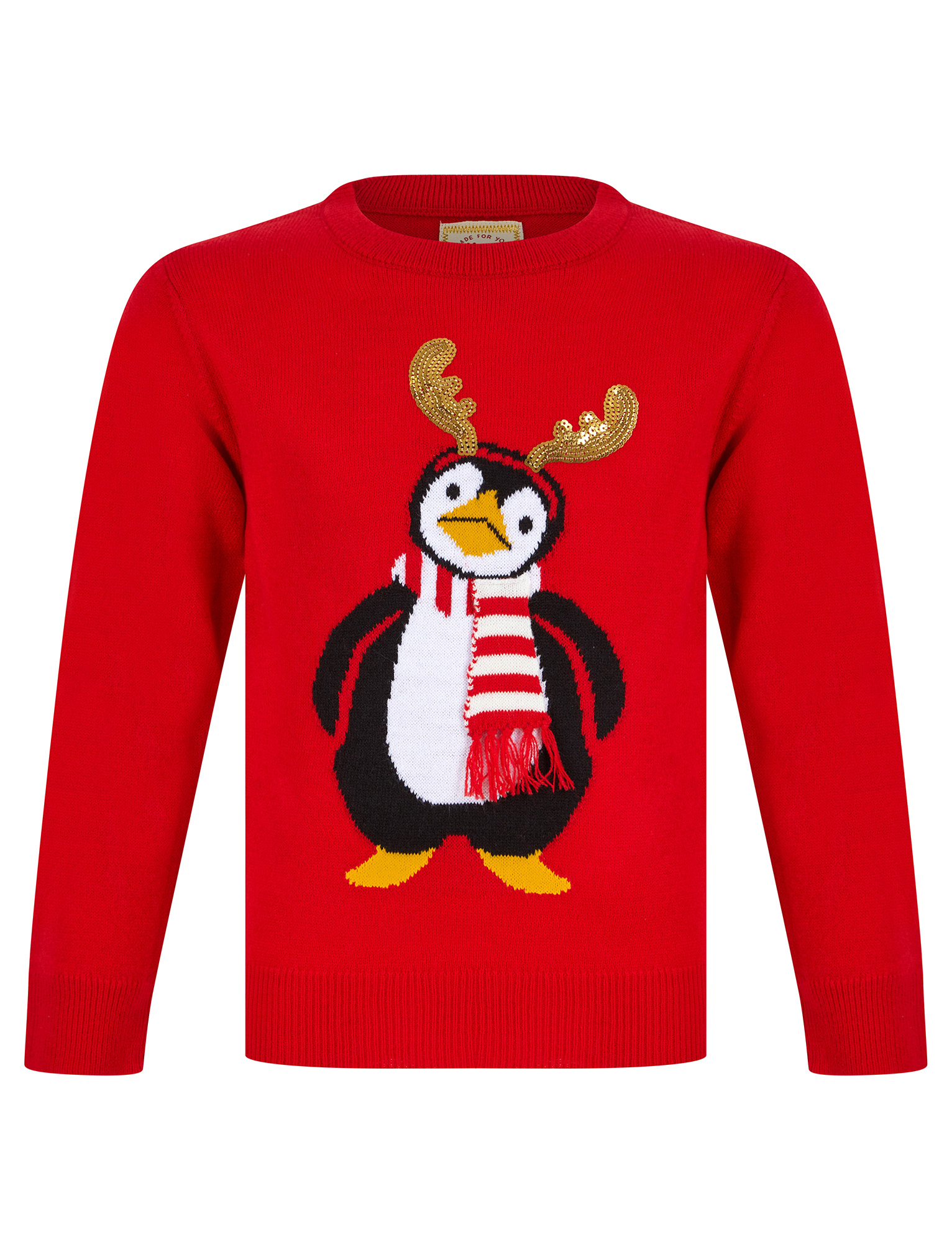 Girls penguin shop christmas jumper