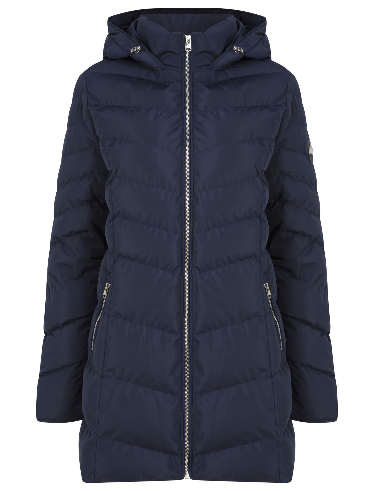 Tokyo Laundry Women's Puffer Jacket Longline Quilted Padded Hooded Coat ...