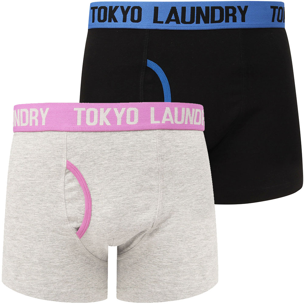 Tokyo Laundry Men's Neven Two Pack Boxer Shorts Set Boxers Trunks Cotton Gift - Picture 7 of 16