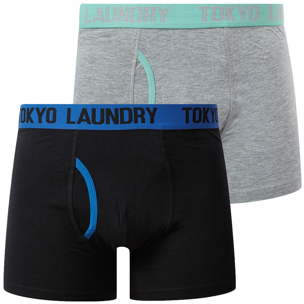 Tokyo Laundry Boxer Shorts Men's 2 Pack Stretch Cotton Underwear Boxers Grey - Picture 7 of 16