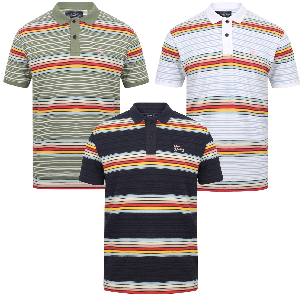 Shirts & Tops Tokyo Laundry Men's Bakersfield Striped Polo Shirt Stripy ...