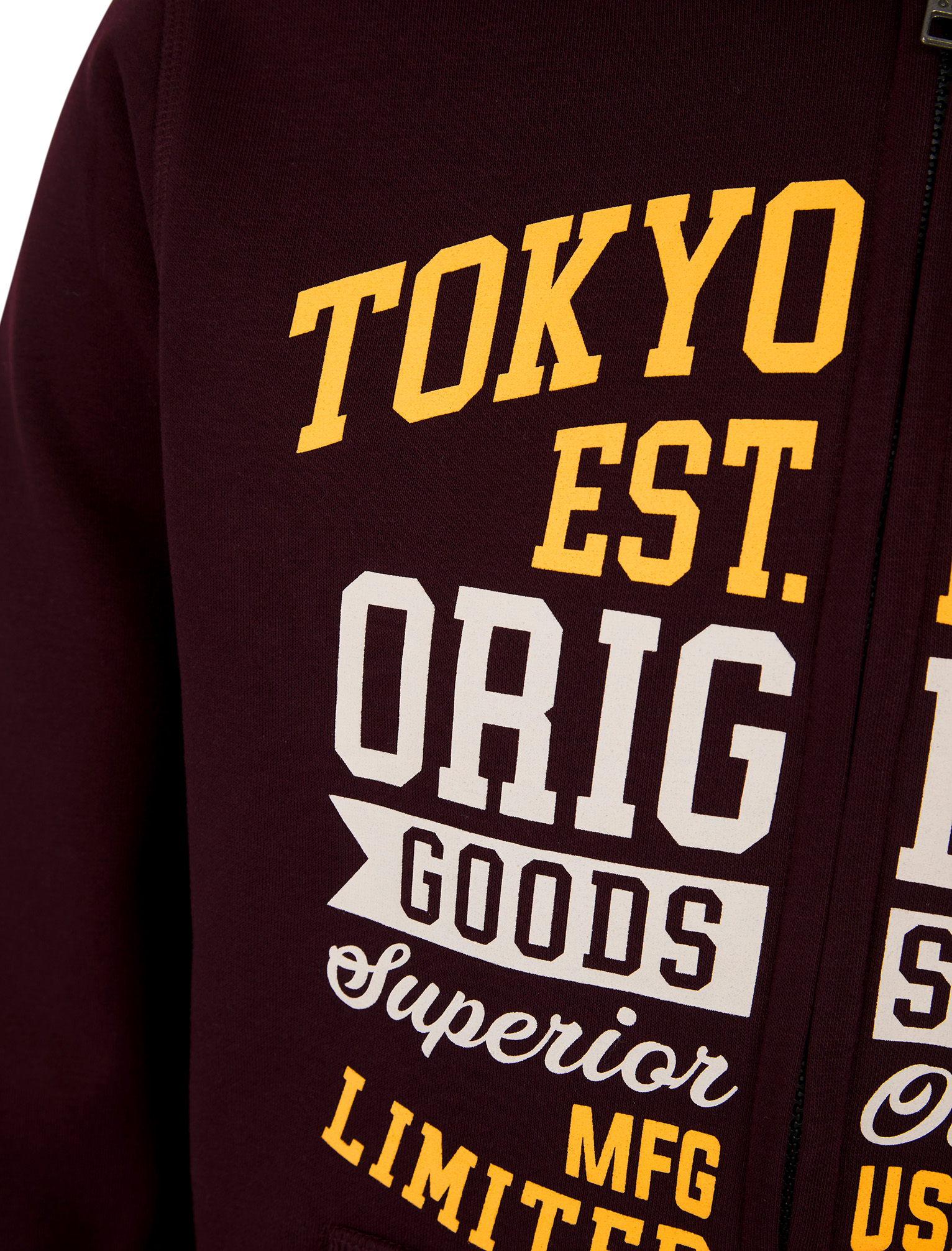 Tokyo Laundry Men's Hoodie Zip Through Retro Motif Hooded Top Hoody Sweater - Picture 7 of 10