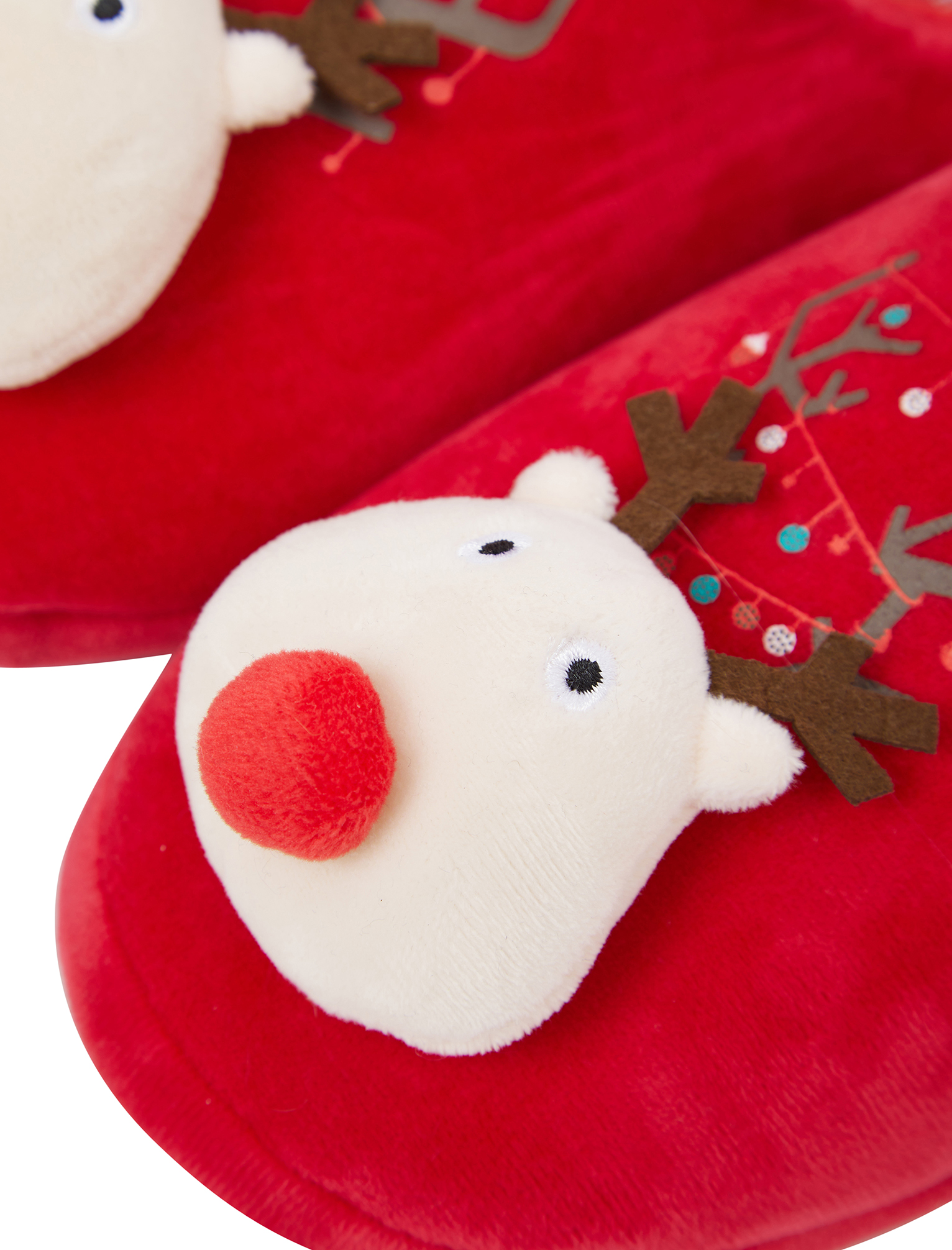 Women's Novelty Christmas Slippers Mule Style Xmas Reindeer Fun Gift For Her eBay