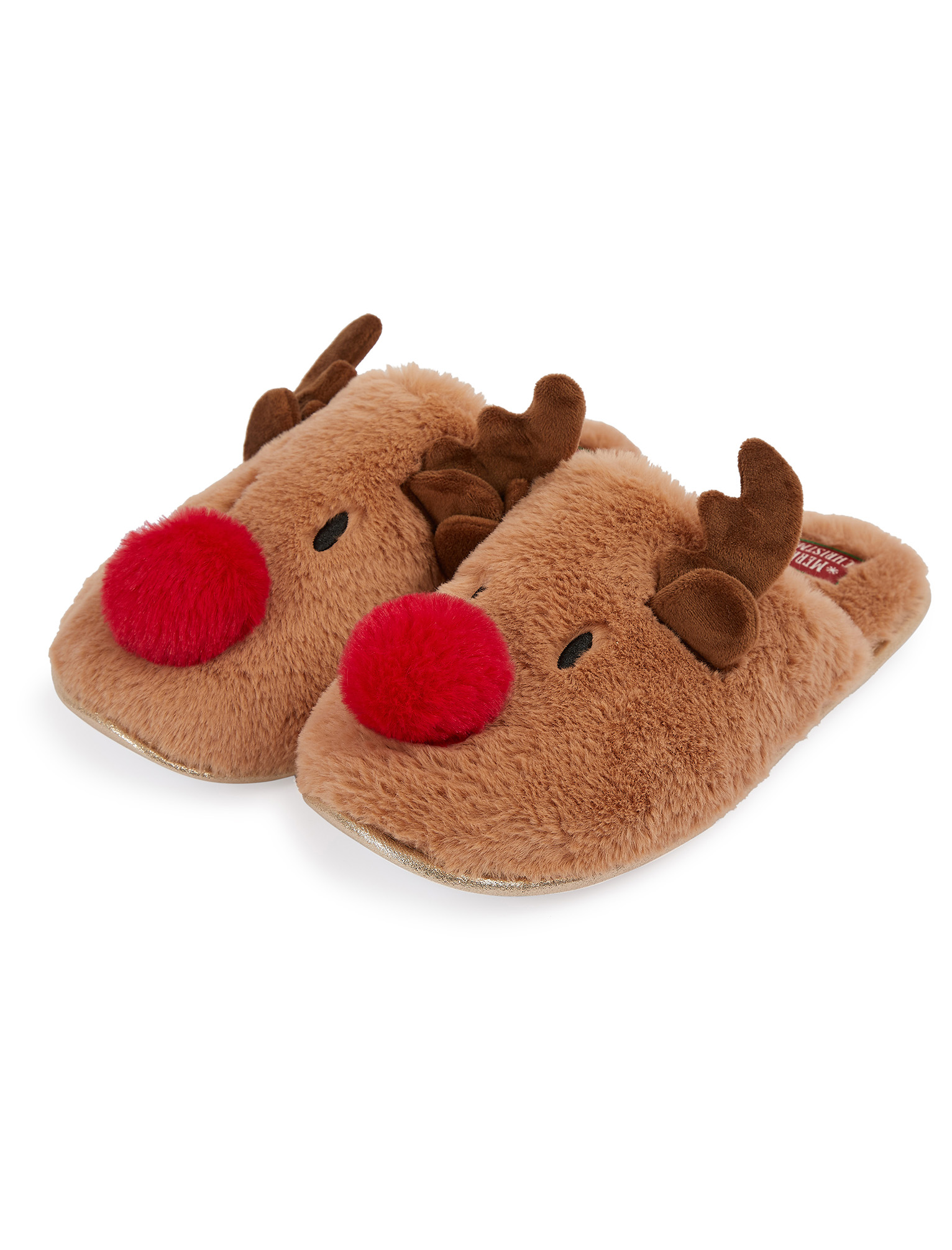 Women's Novelty Christmas Slippers Mule Style Xmas Reindeer Fun Gift For Her eBay