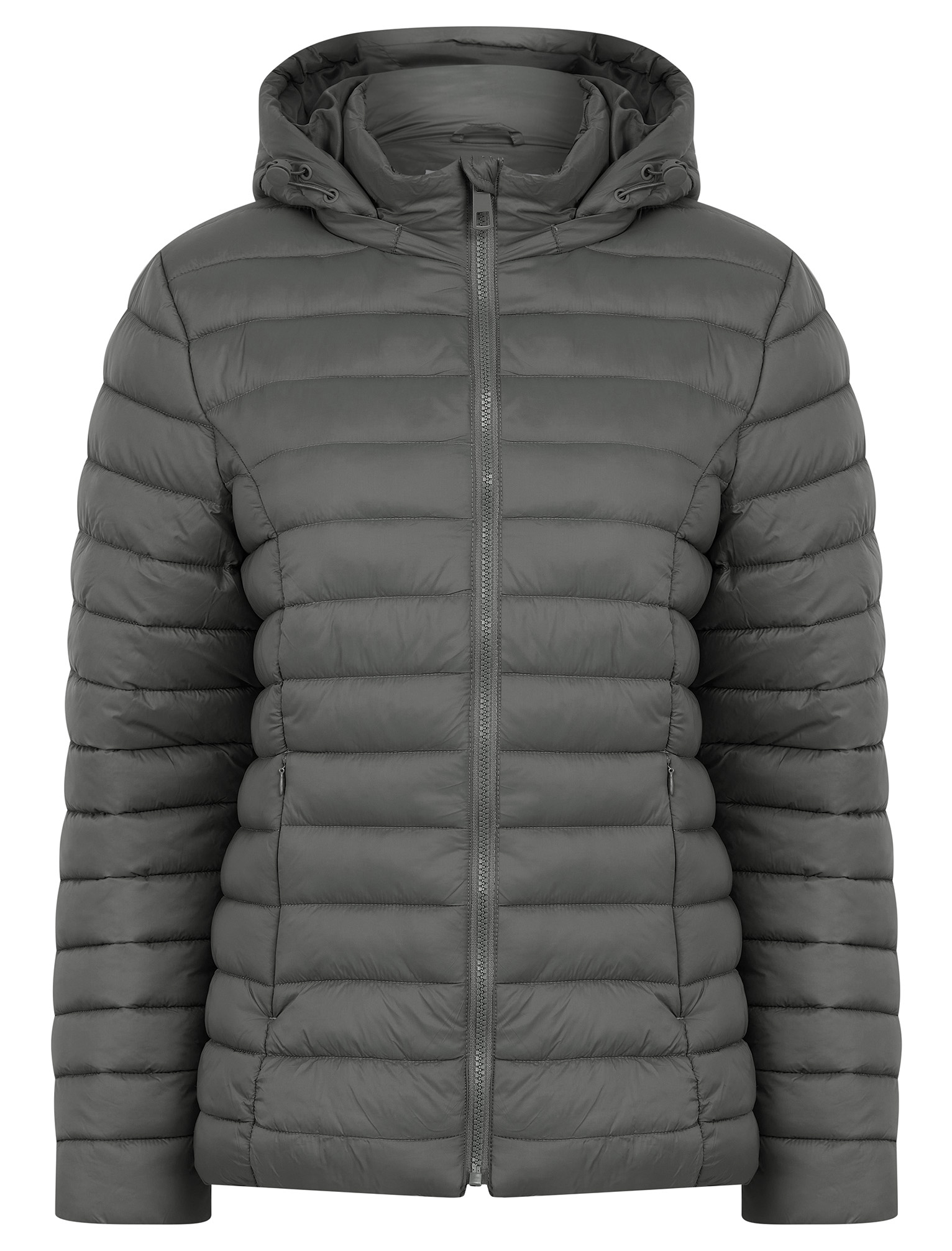 Women’s Quilted Puffer Jacket Coat Detachable Hood Hooded Plain by ...