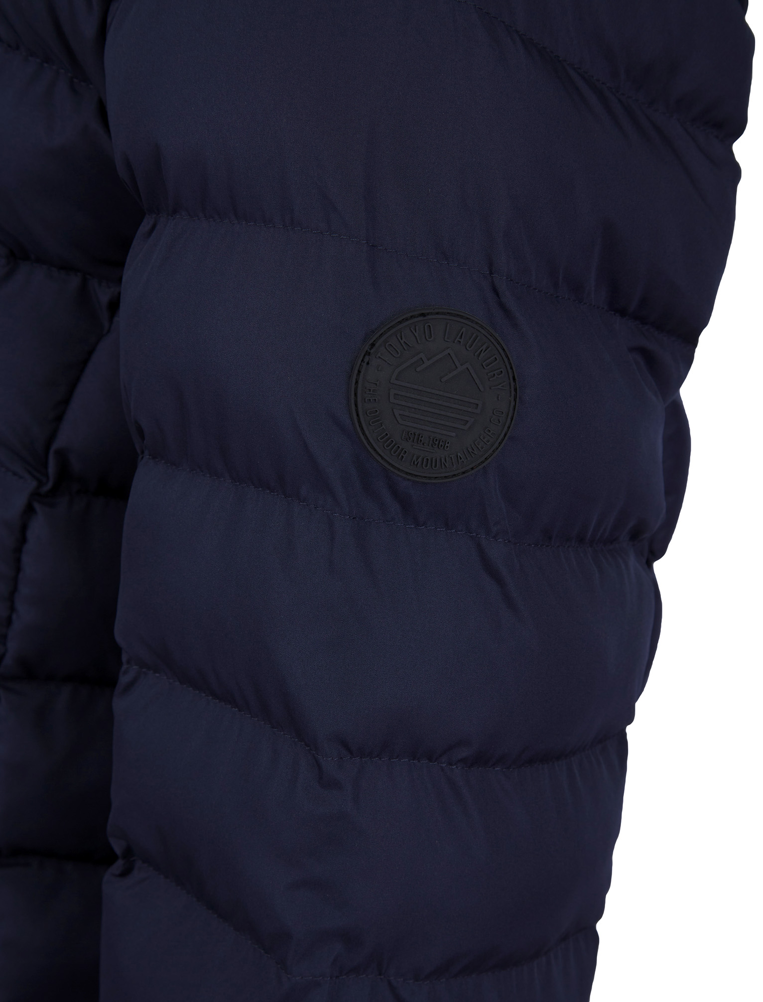 Men's Tokyo Laundry Padded Winter Coat - Quilted Puffer Hooded Bubble Jacket (Black)