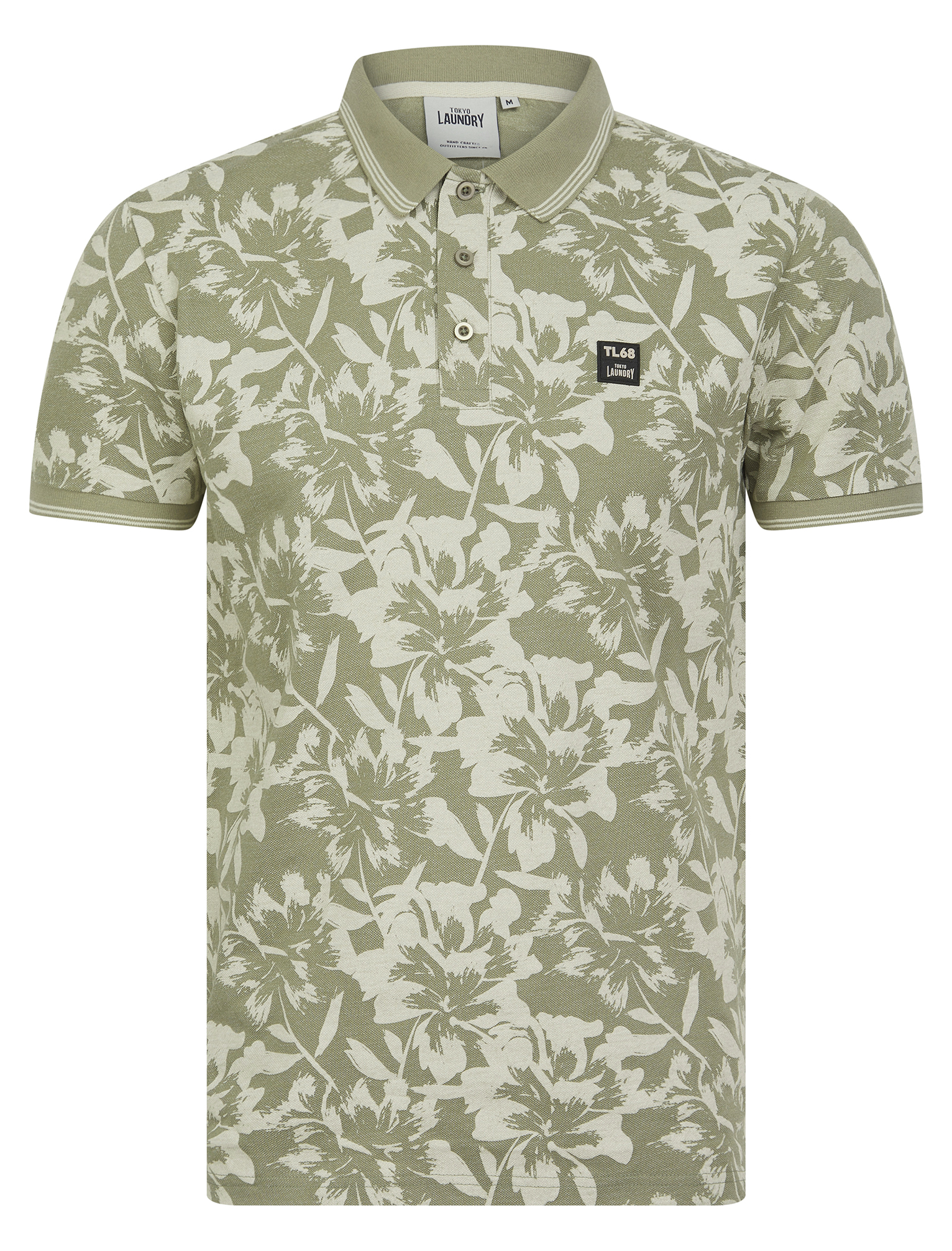 Tokyo Laundry Polo Shirt Men's Cotton Pique Tropical Hawaiian Print T-Shirt Top - Picture 8 of 10