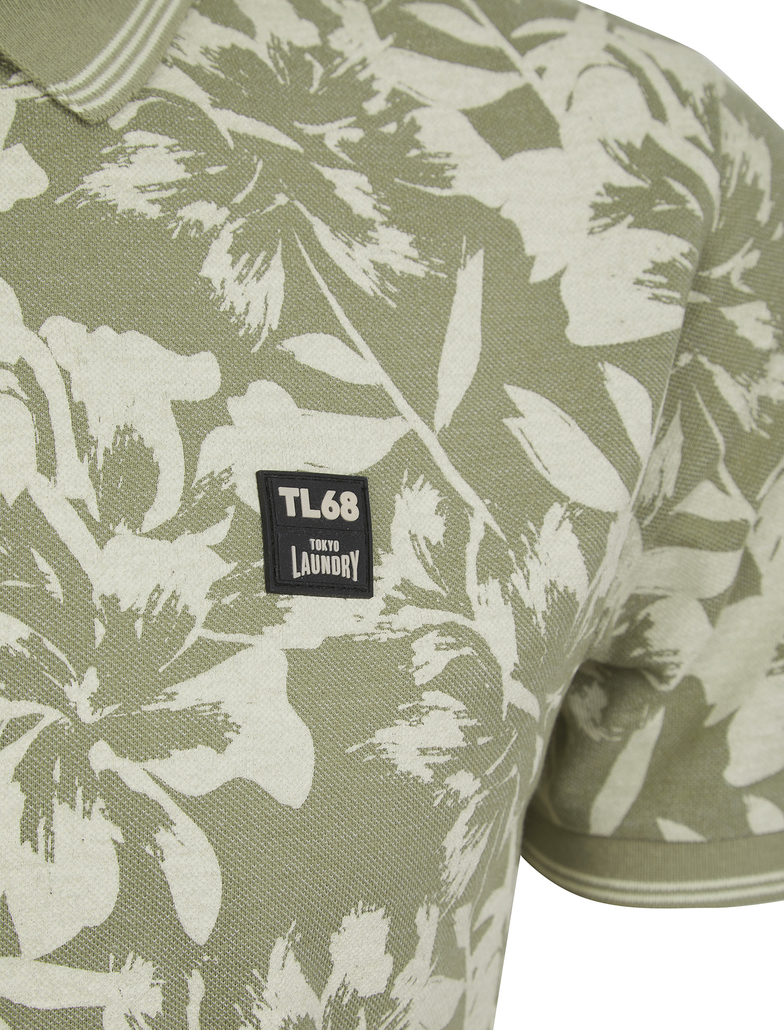 Tokyo Laundry Polo Shirt Men's Cotton Pique Tropical Hawaiian Print T-Shirt Top - Picture 10 of 10