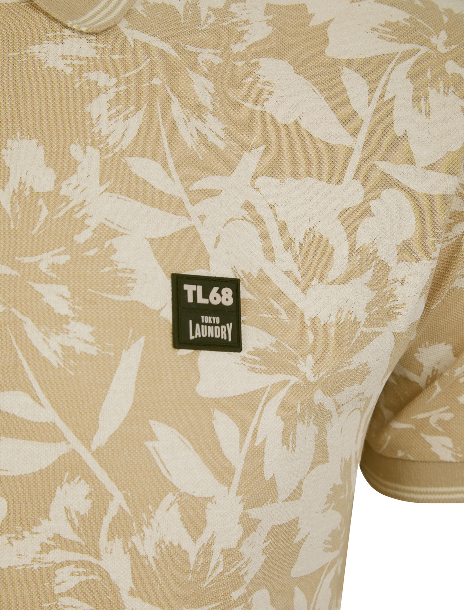Tokyo Laundry Polo Shirt Men's Cotton Pique Tropical Hawaiian Print T-Shirt Top - Picture 7 of 10