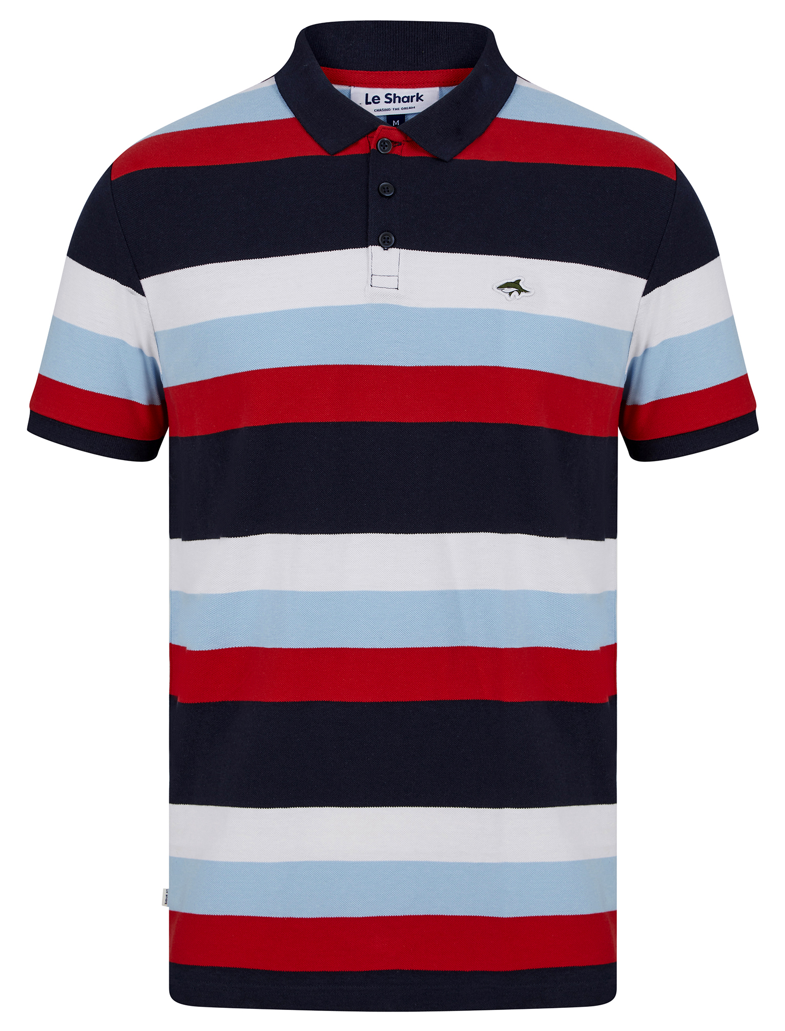 Le Shark Polo Shirt Men's Striped Cotton Pique Sportswear Casual T-Shirt Top Tee - Picture 20 of 37