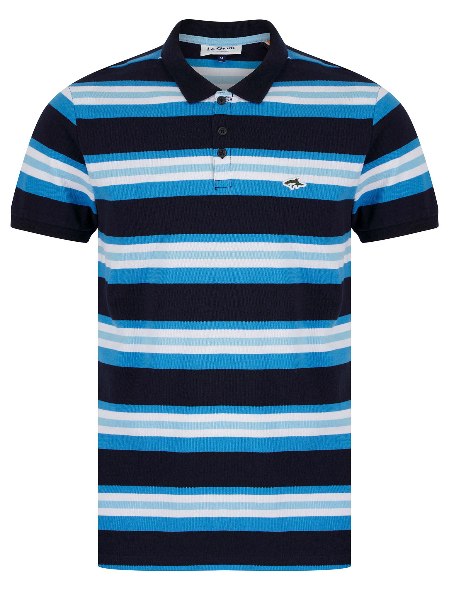 Le Shark Polo Shirt Men's Striped Cotton Pique Sportswear Casual T-Shirt Top Tee - Picture 29 of 37