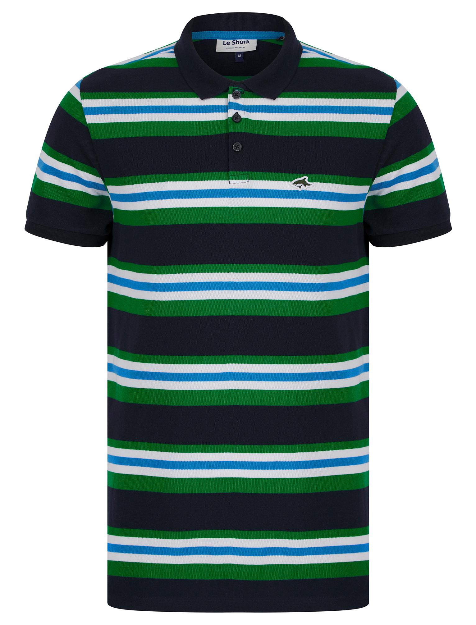 Le Shark Polo Shirt Men's Striped Cotton Pique Sportswear Casual T-Shirt Top Tee