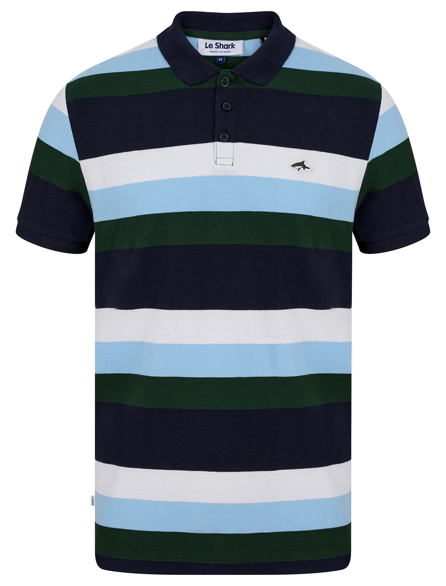 Le Shark Polo Shirt Men's Striped Cotton Pique Sportswear Casual T-Shirt Top Tee - Picture 23 of 37