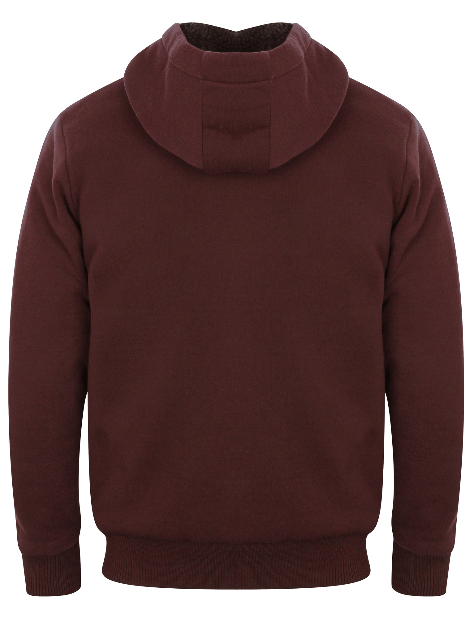 Men's Fleece Hoodie Borg Lined Hooded Top Warm Thick Plain Winter Hoody Jacket - Picture 17 of 17