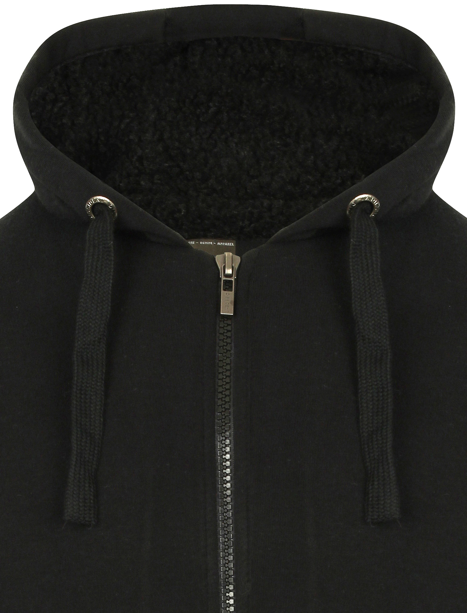Men's Fleece Hoodie Borg Lined Hooded Top Warm Thick Plain Winter Hoody Jacket - Picture 3 of 17