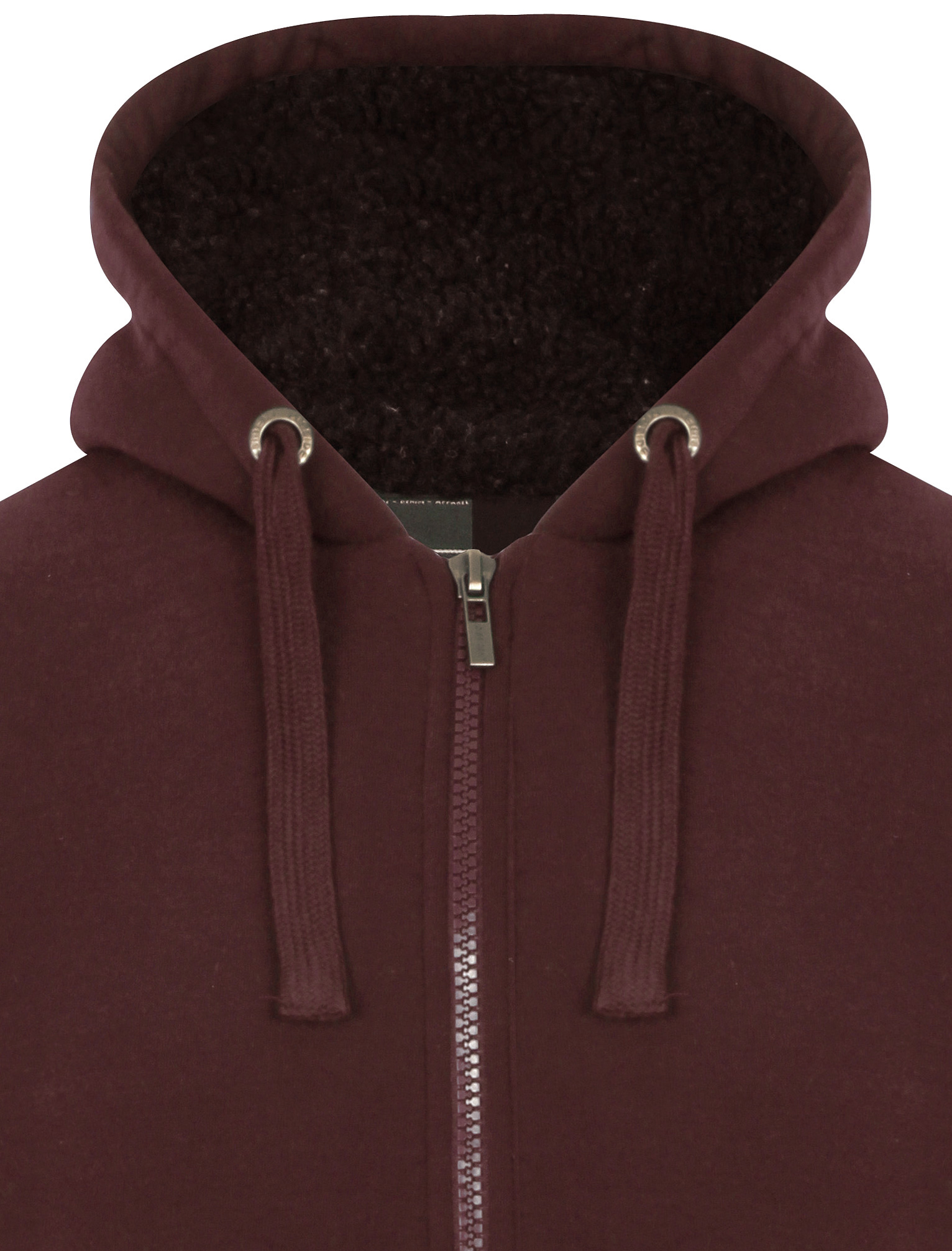 Men's Fleece Hoodie Borg Lined Hooded Top Warm Thick Plain Winter Hoody Jacket - Picture 15 of 17