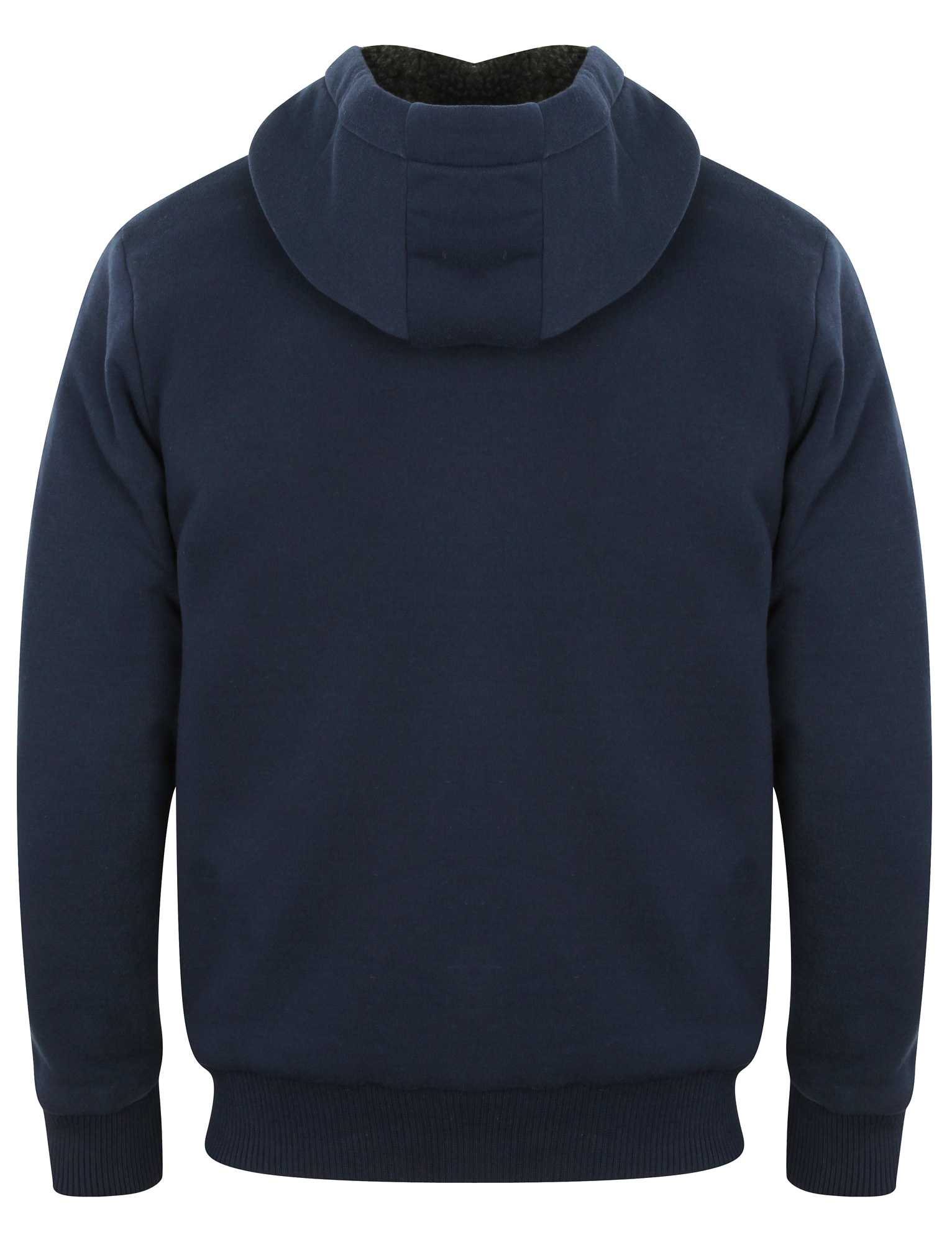 Men's Fleece Hoodie Borg Lined Hooded Top Warm Thick Plain Winter Hoody Jacket - Picture 13 of 17