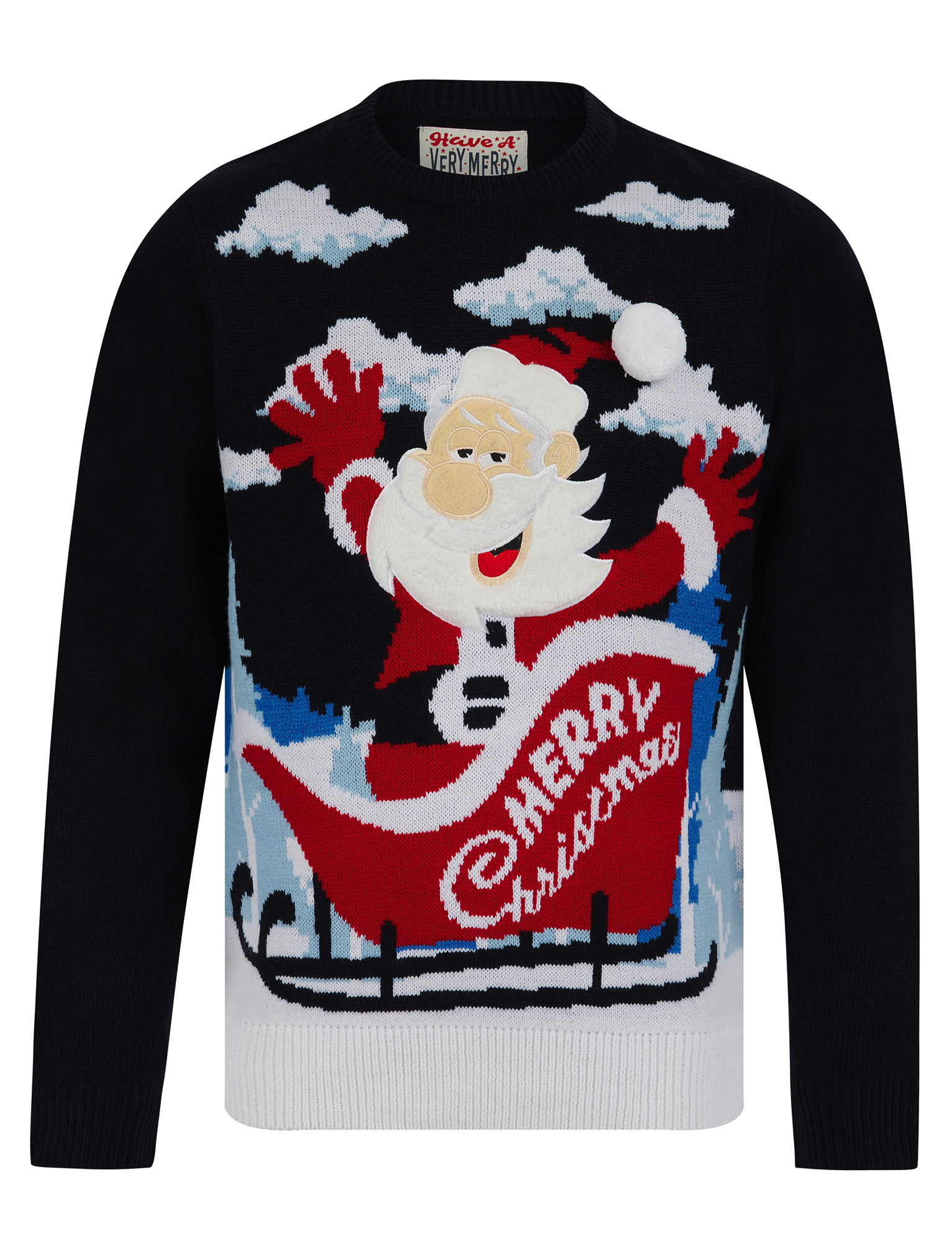 Christmas Jumper Mens Knitted Funny Novelty Xmas Sweater Top Santa Reindeer Beer - Picture 35 of 55