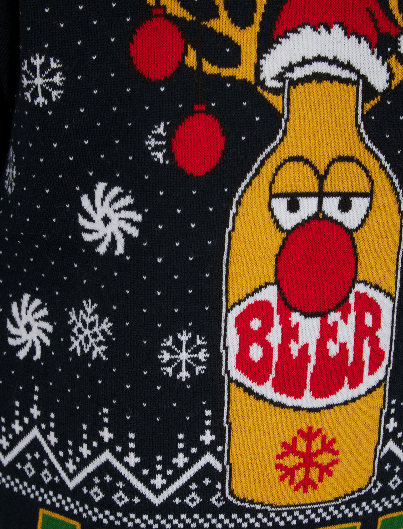 Christmas Jumper Mens Knitted Funny Novelty Xmas Sweater Top Santa Reindeer Beer - Picture 19 of 55