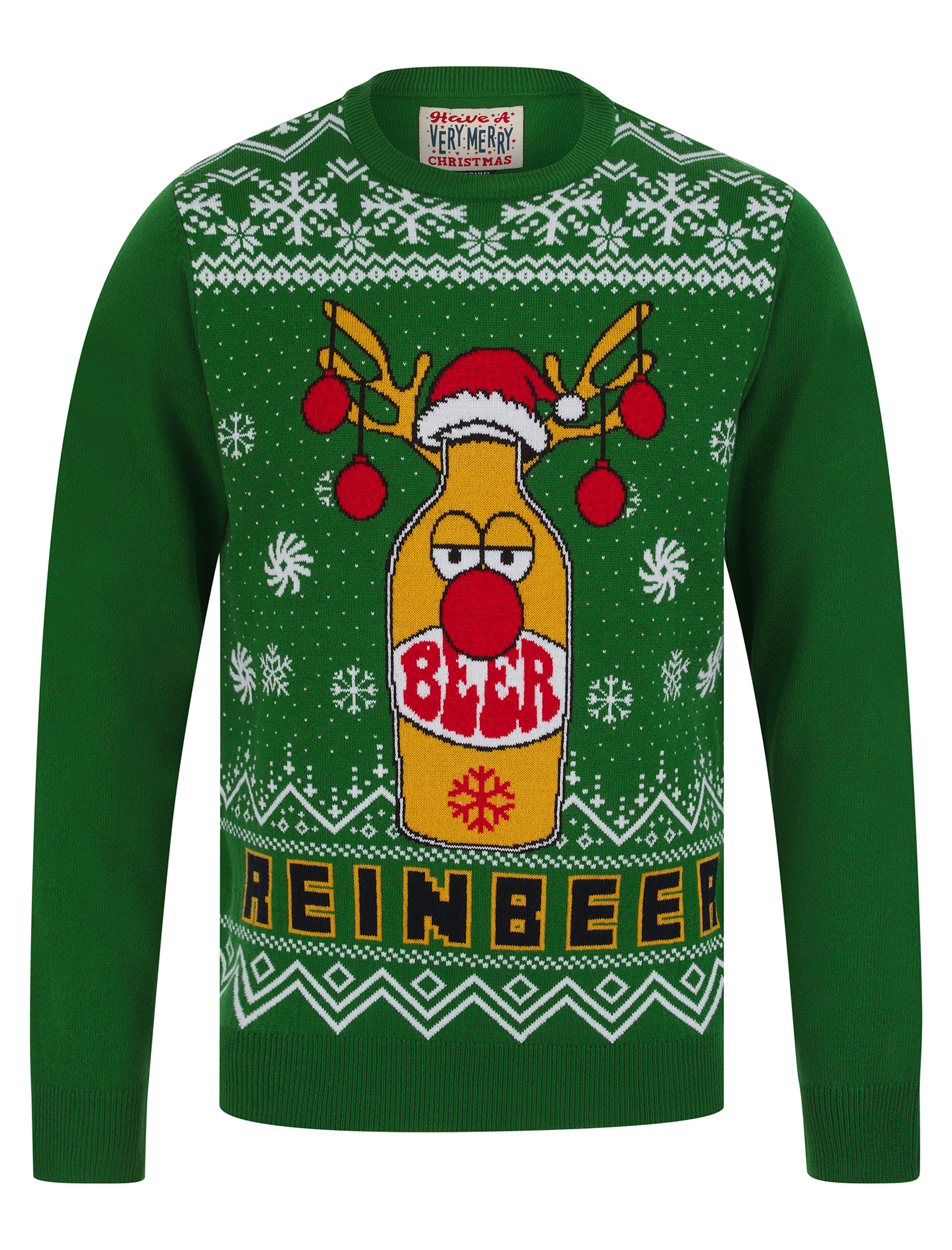 Christmas Jumper Mens Knitted Funny Novelty Xmas Sweater Top Santa Reindeer Beer - Picture 14 of 55